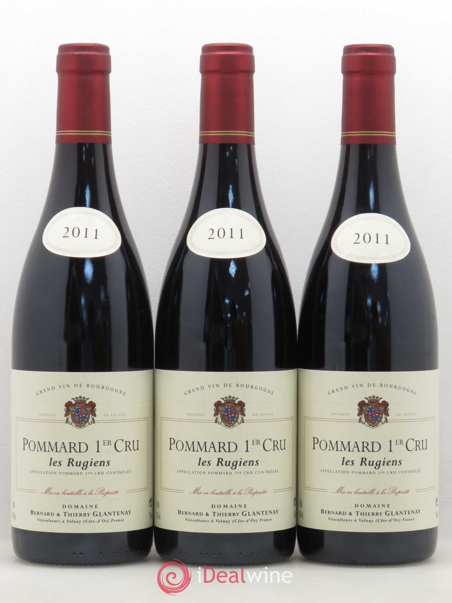 Pommard 1er Cru Les Rugiens Bernard et Thierry Glantenay (Domaine) 2011 - Lot de 3 bouteilles - 0