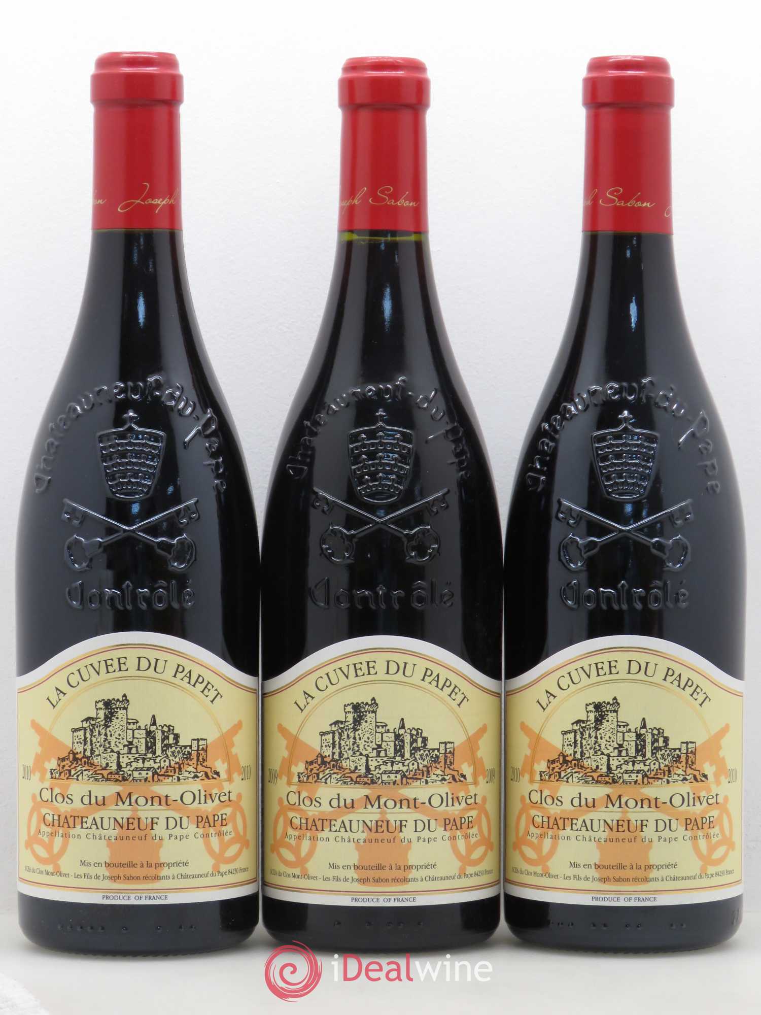 Châteauneuf-du-Pape Cuvée du Papet Clos du Mont-Olivet 2010 - Lot de 3 bouteilles - 0
