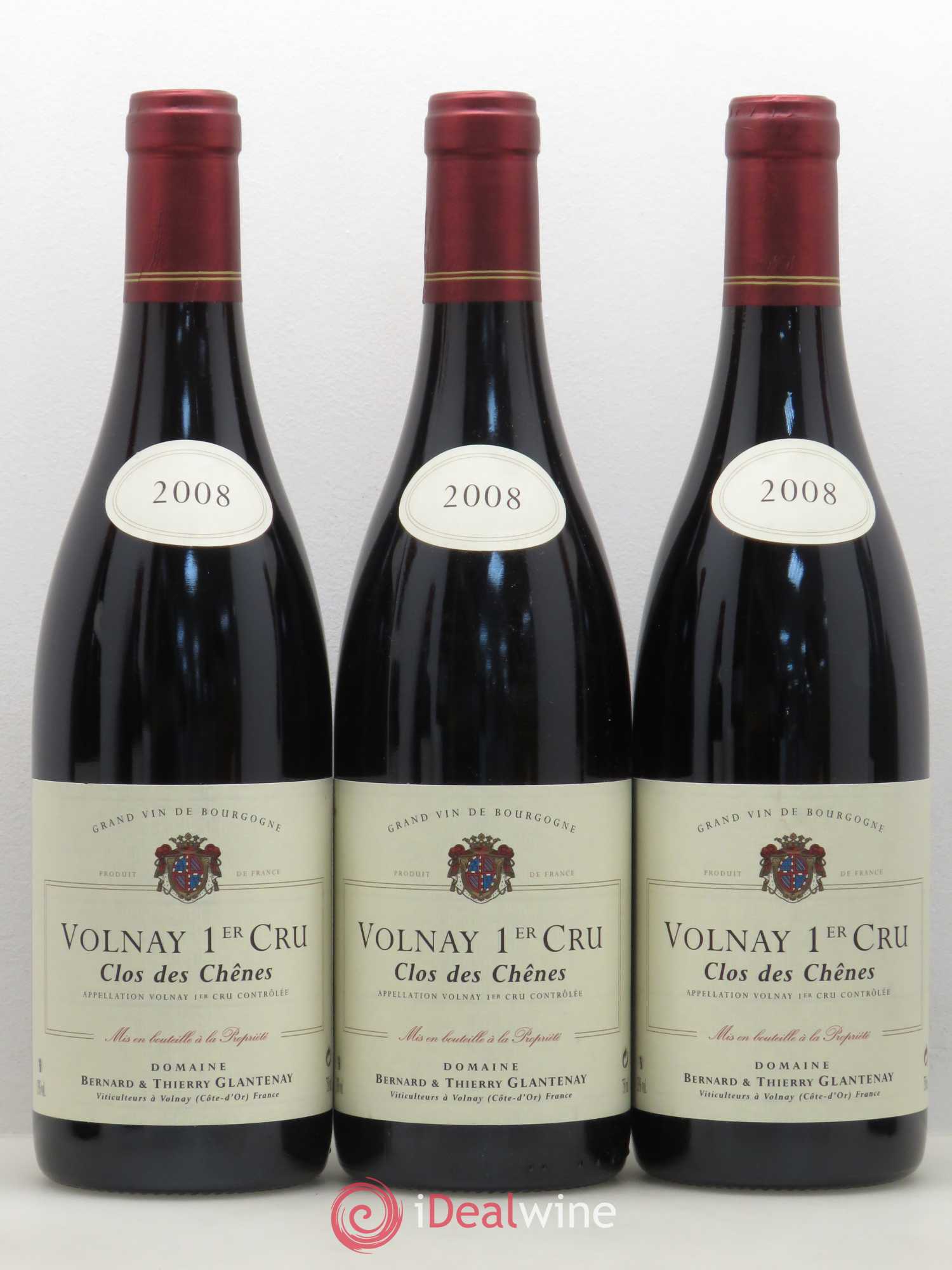Volnay 1er Cru Clos des Chênes Bernard et Thierry Glantenay (Domaine) 2008 - Lot de 6 bouteilles - 2