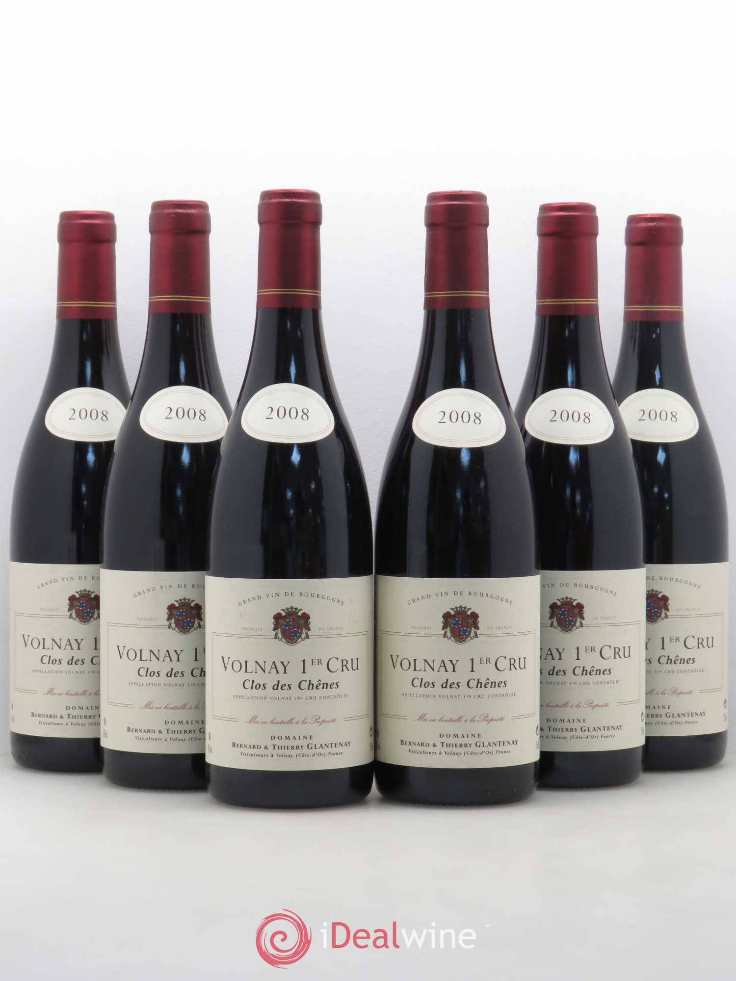 Volnay 1er Cru Clos des Chênes Bernard et Thierry Glantenay (Domaine) 2008 - Lot de 6 bouteilles - 0