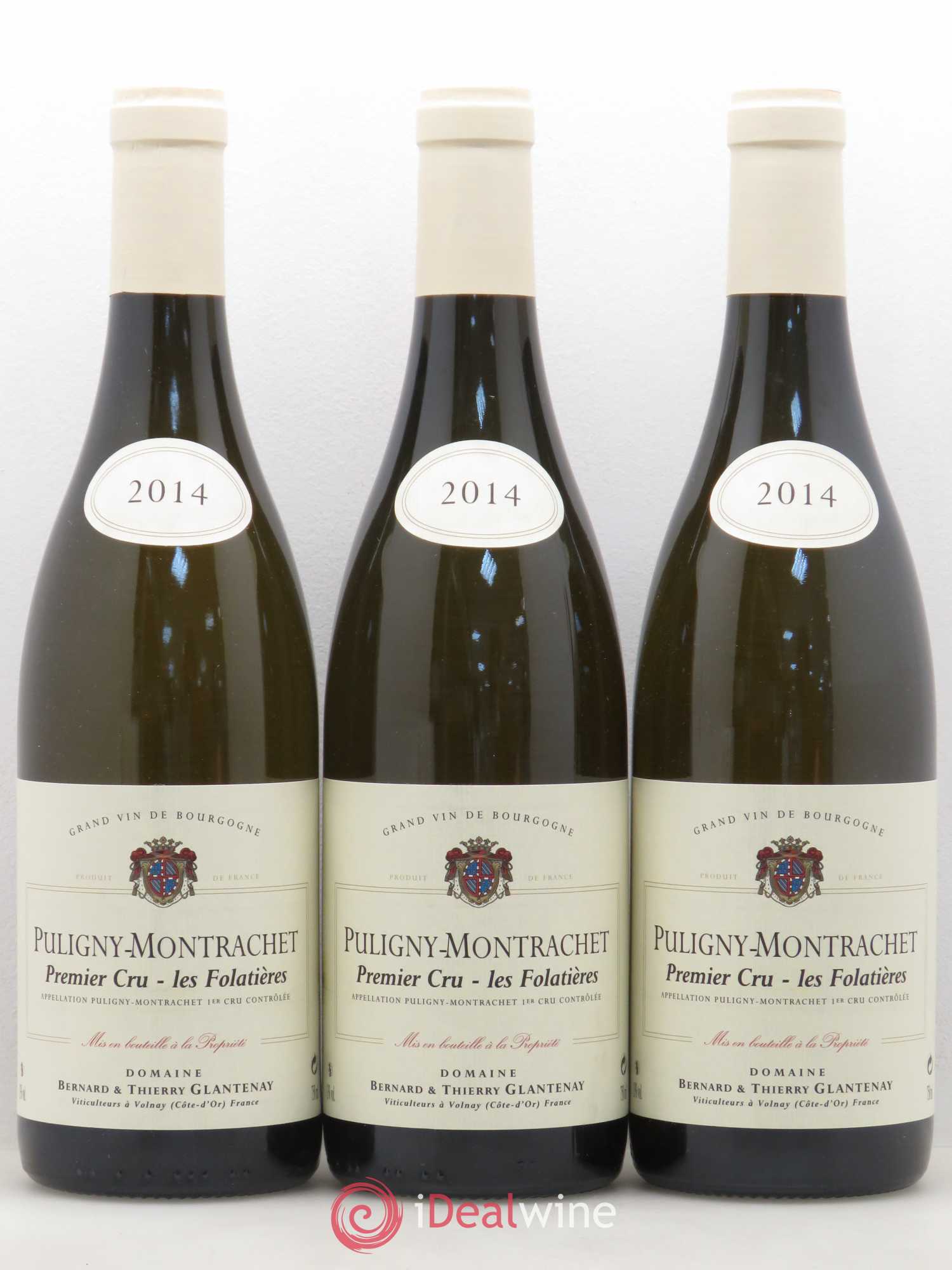 Puligny-Montrachet 1er Cru Les Folatières Bernard et Thierry Glantenay (Domaine) 2014 - Lot de 3 bouteilles - 0