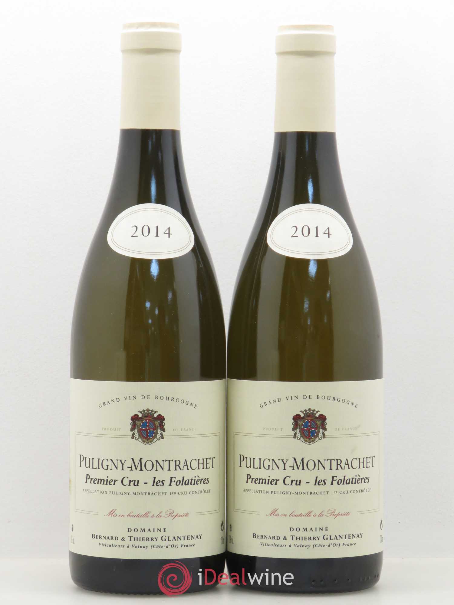 Puligny-Montrachet 1er Cru Les Folatières Bernard et Thierry Glantenay (Domaine) 2014 - Lot de 2 bouteilles - 0