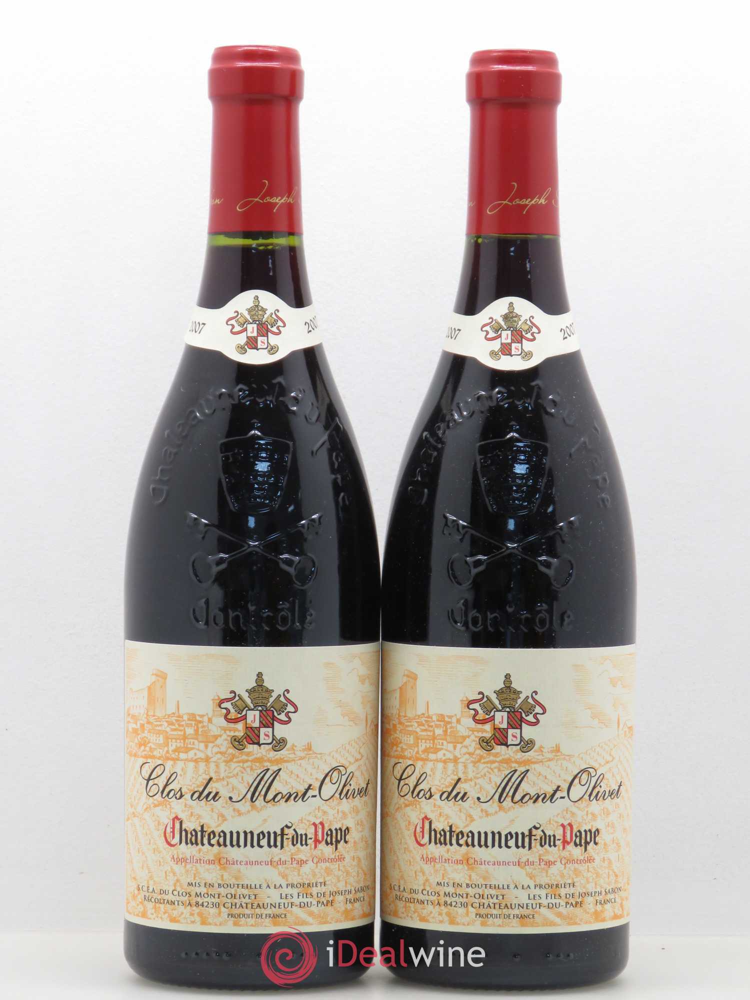 Châteauneuf-du-Pape Clos du Mont-Olivet 2007 - Lot de 2 bouteilles - 0