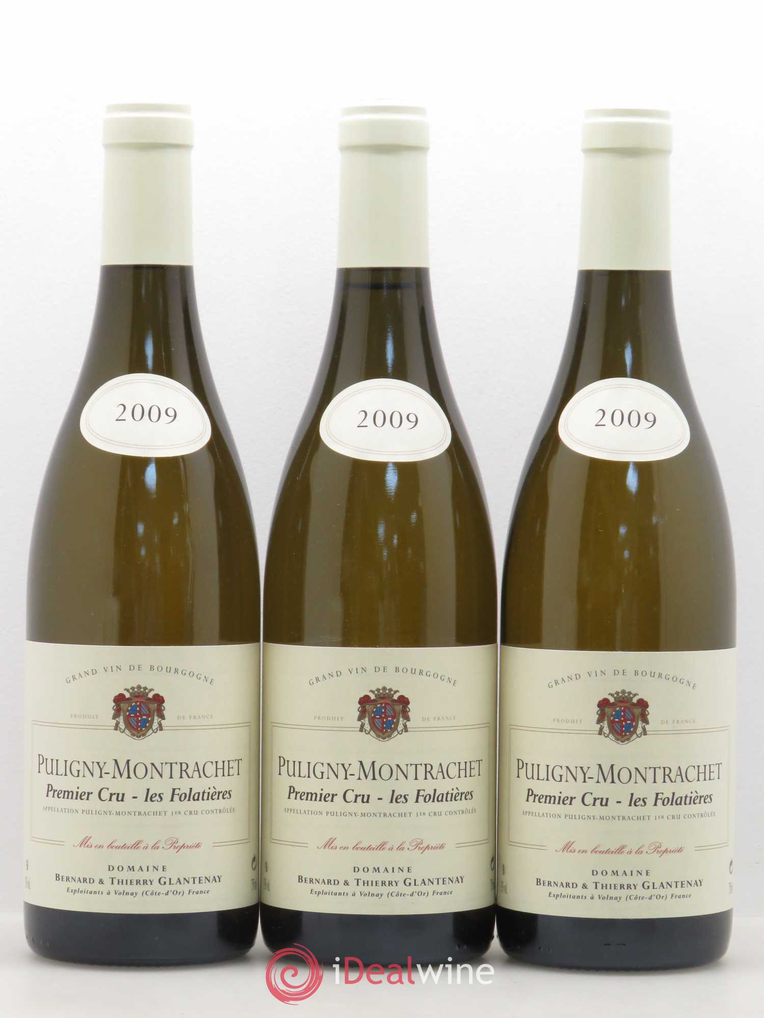Puligny-Montrachet 1er Cru Les Folatières Bernard et Thierry Glantenay (Domaine) 2009 - Lot de 3 bouteilles - 0