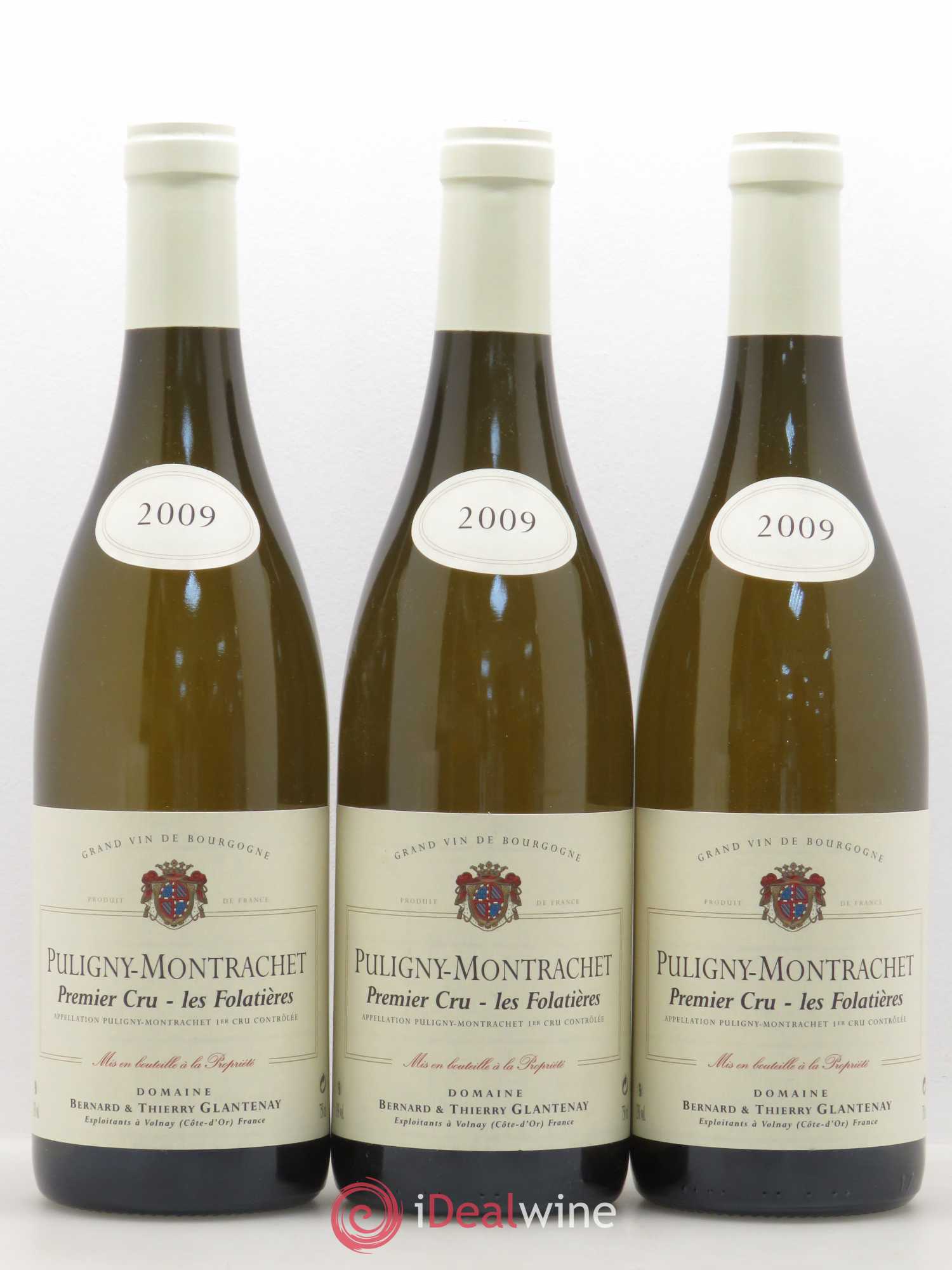 Puligny-Montrachet 1er Cru Les Folatières Bernard et Thierry Glantenay (Domaine) 2009 - Lot de 3 bouteilles - 0