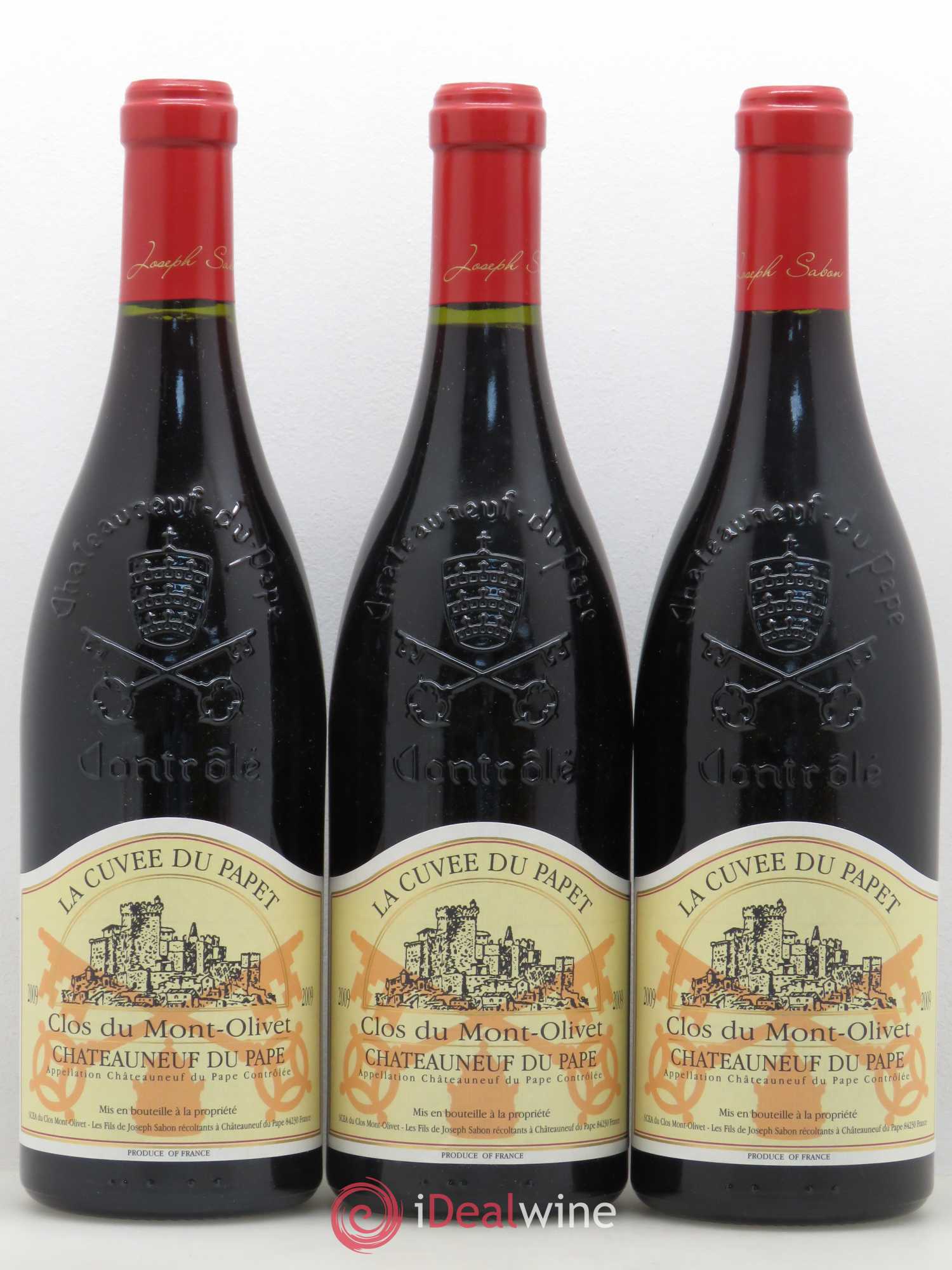Châteauneuf-du-Pape Cuvée du Papet Clos du Mont-Olivet 2009 - Lot de 3 bouteilles - 0