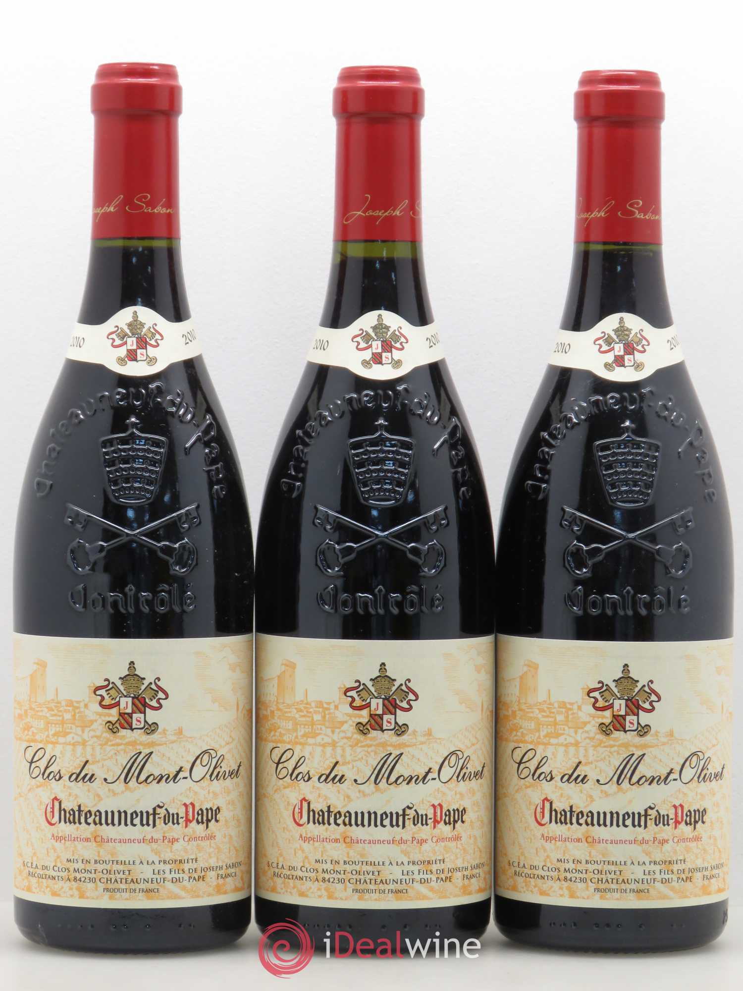Châteauneuf-du-Pape Clos du Mont-Olivet 2010 - Lot de 3 bouteilles - 0