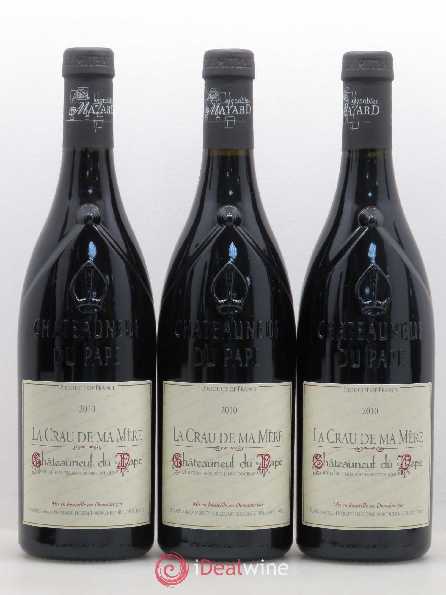 Châteauneuf-du-Pape La Crau de ma Mère Vignobles Mayard 2010 - Lot de 6 bouteilles - 2