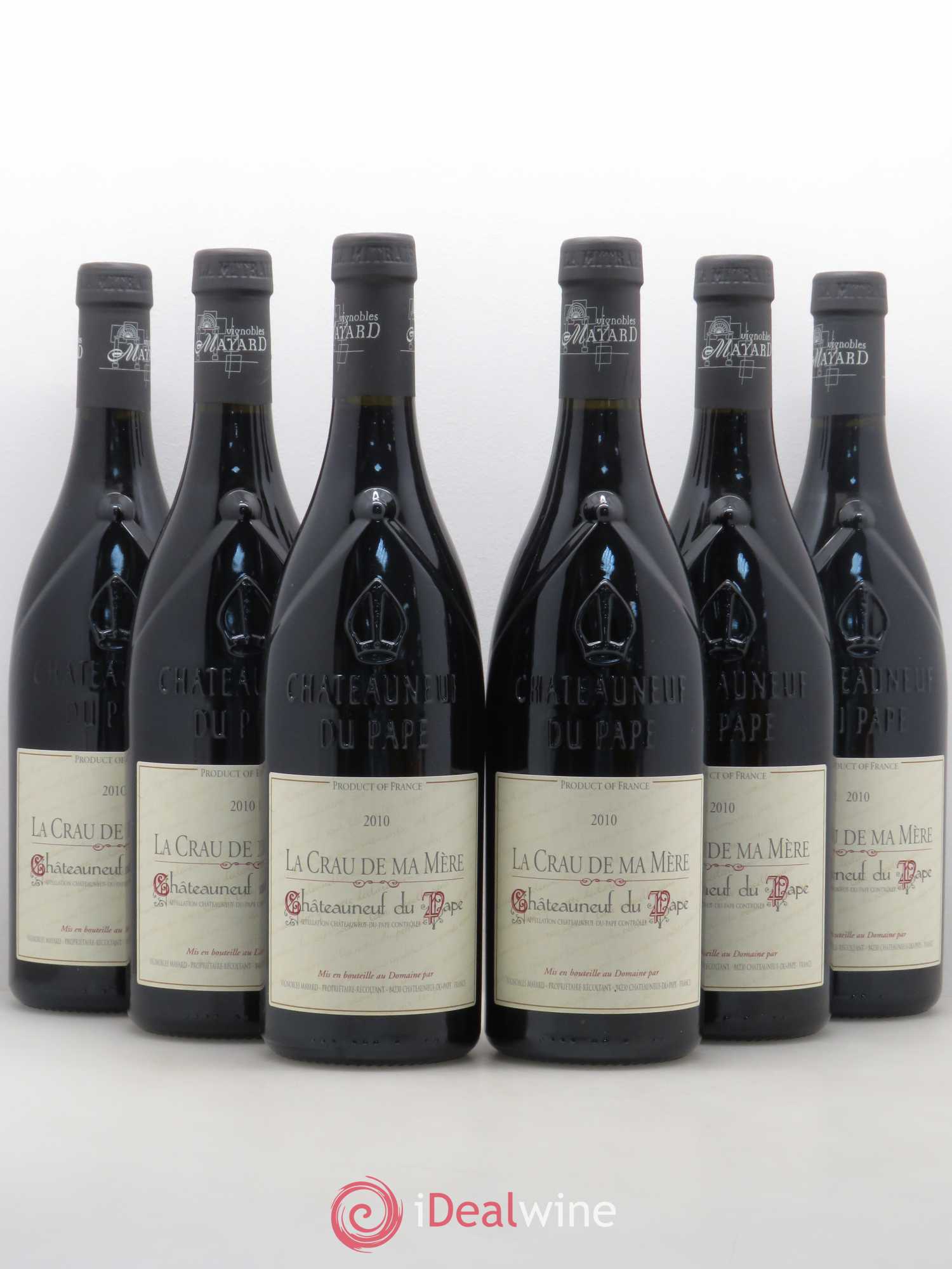 Châteauneuf-du-Pape La Crau de ma Mère Vignobles Mayard 2010 - Lot de 6 bouteilles - 0