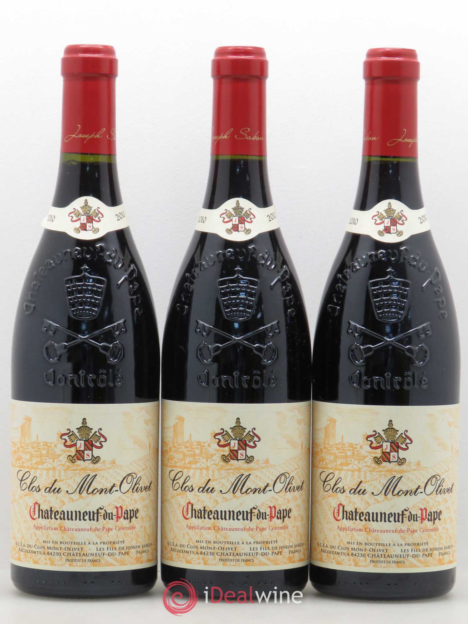 Châteauneuf-du-Pape Clos du Mont-Olivet 2010 - Lot de 3 bouteilles - 0