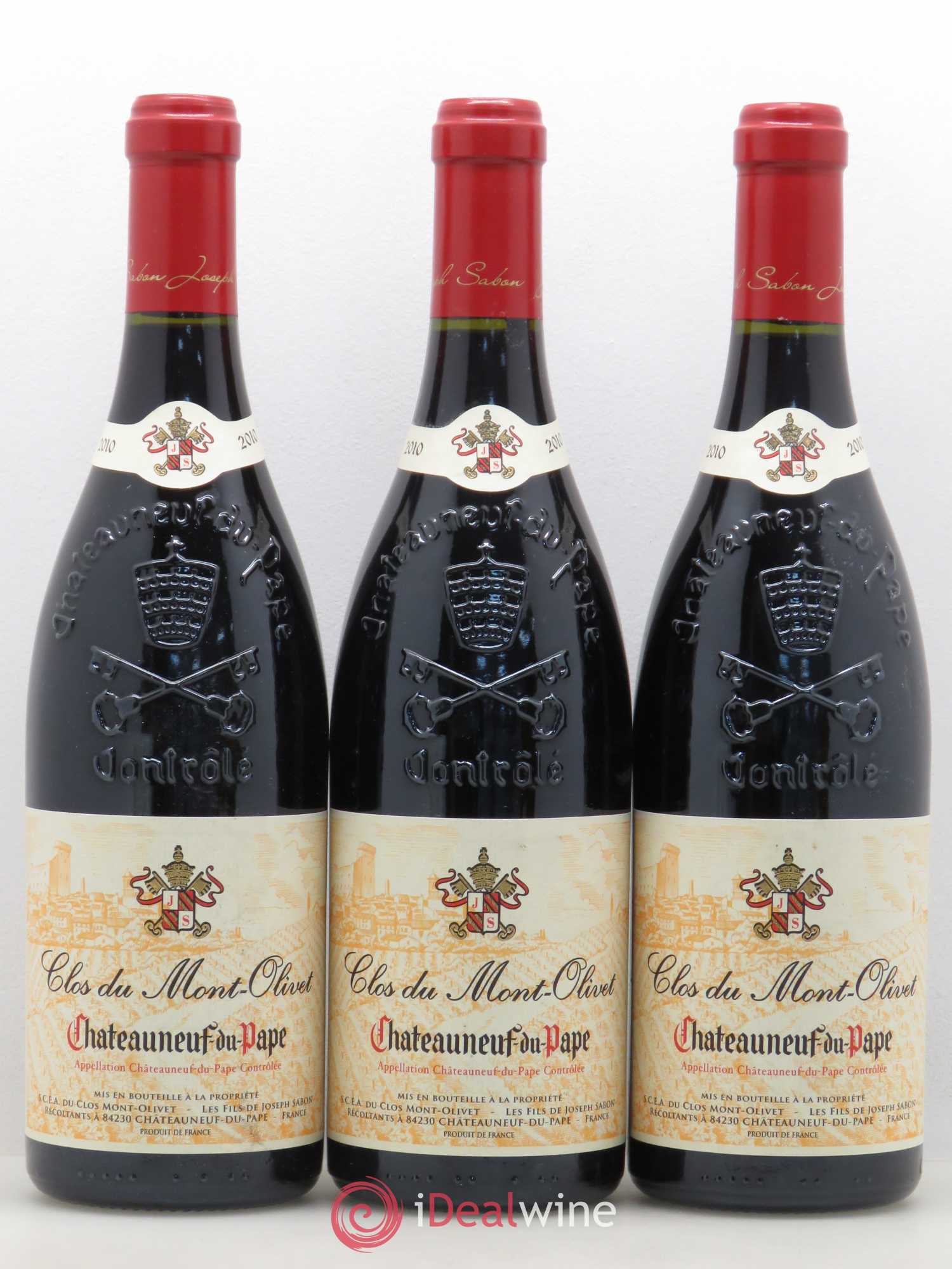 Châteauneuf-du-Pape Clos du Mont-Olivet 2010 - Lot de 3 bouteilles - 0