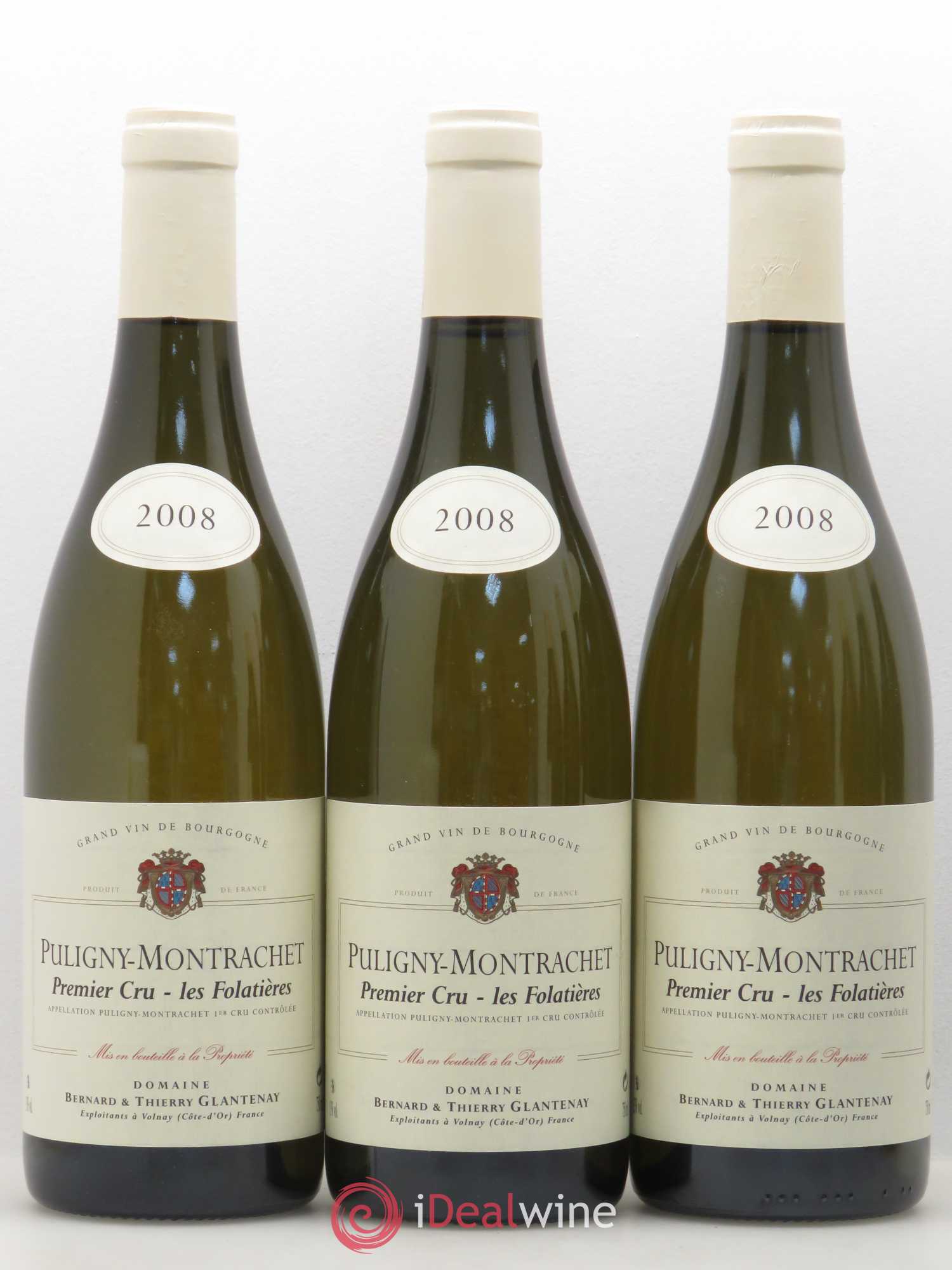 Puligny-Montrachet 1er Cru Les Folatières Bernard et Thierry Glantenay (Domaine) 2008 - Lot de 6 bouteilles - 1