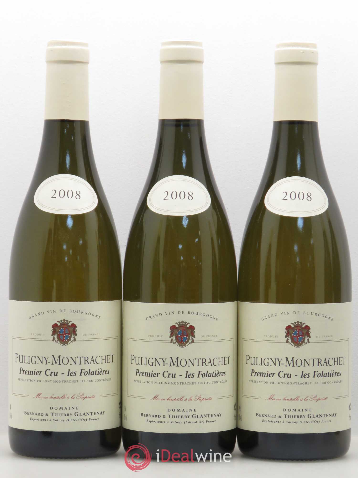Puligny-Montrachet 1er Cru Les Folatières Bernard et Thierry Glantenay (Domaine) 2008 - Lot de 6 bouteilles - 2