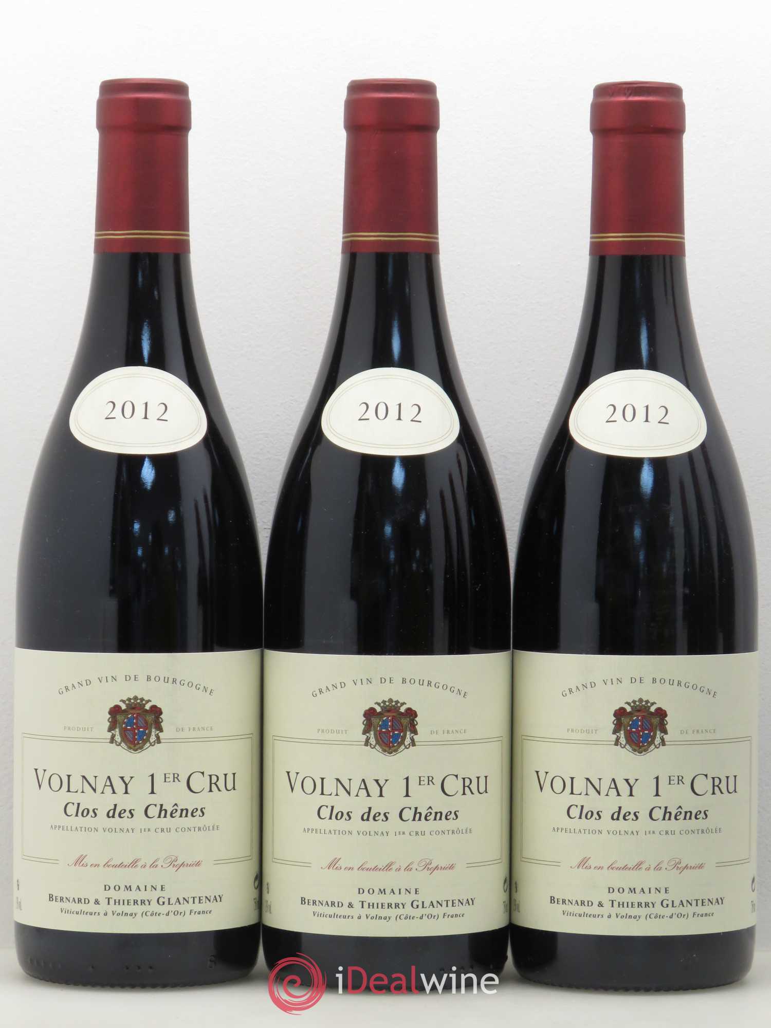 Volnay 1er Cru Clos des Chênes Bernard et Thierry Glantenay (Domaine) 2012 - Lot de 6 bouteilles - 1