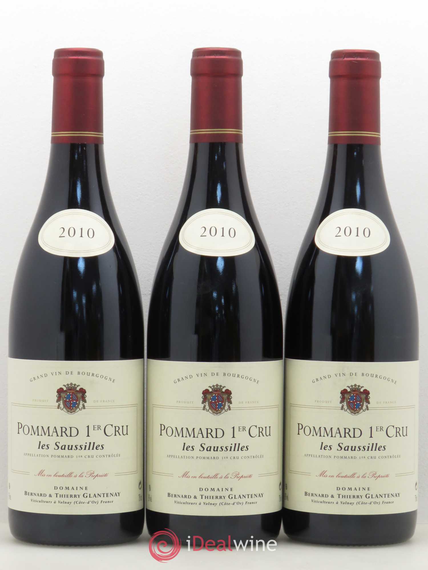 Pommard 1er Cru Les Saussilles Bernard et Thierry Glantenay (Domaine) 2010 - Lot de 3 bouteilles - 0
