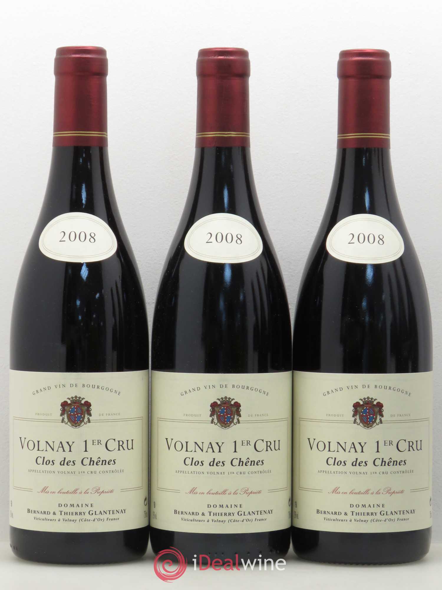 Volnay 1er Cru Clos des Chênes Bernard et Thierry Glantenay (Domaine) 2008 - Lot de 6 bouteilles - 1