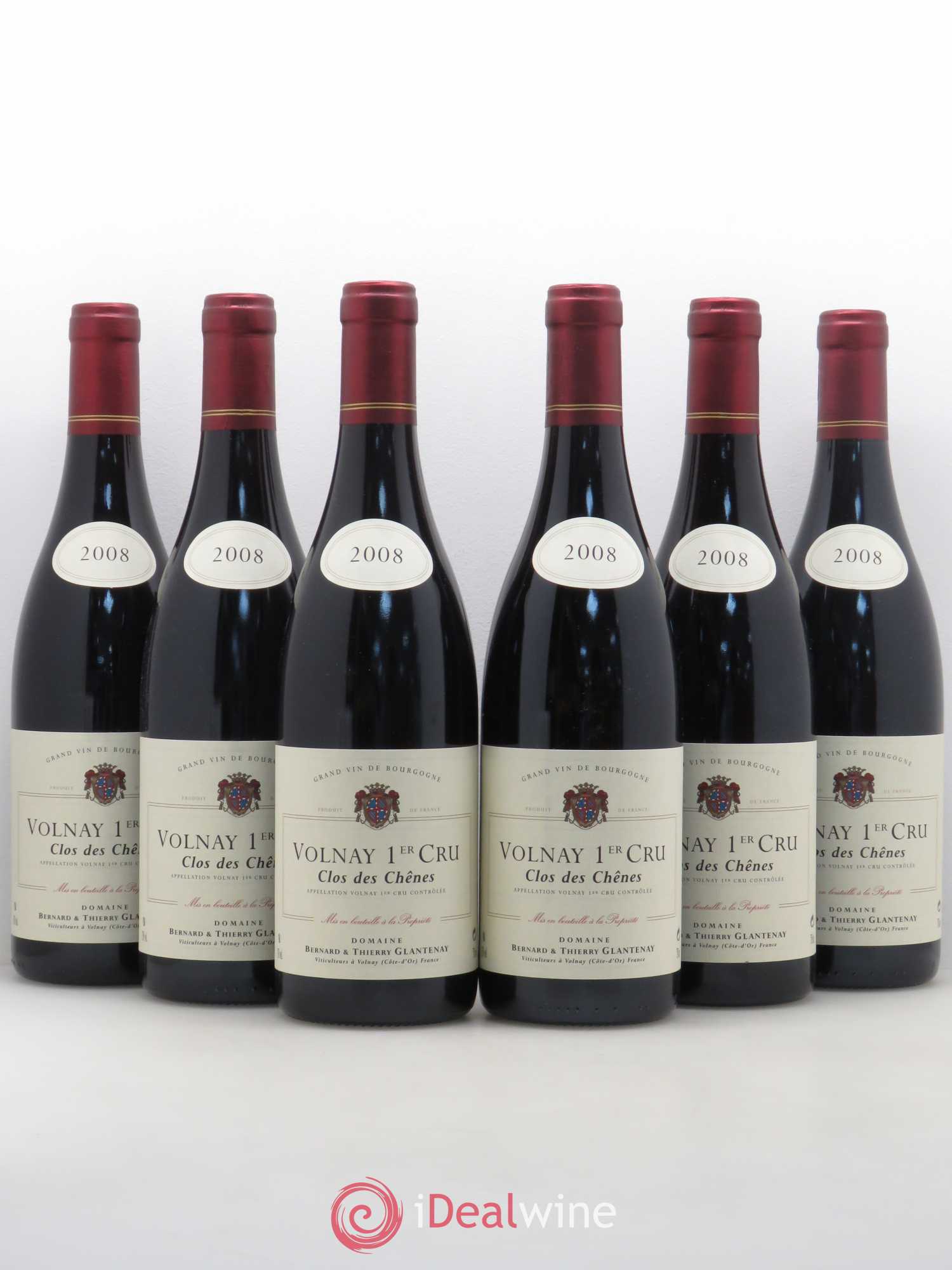 Volnay 1er Cru Clos des Chênes Bernard et Thierry Glantenay (Domaine) 2008 - Lot de 6 bouteilles - 0