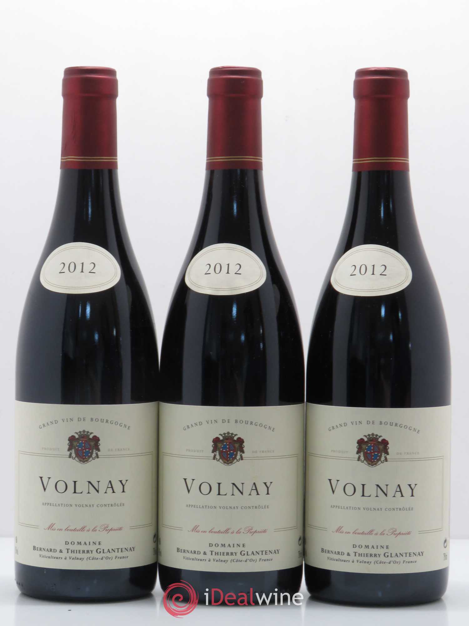 Volnay Bernard et Thierry Glantenay (Domaine) 2012 - Lot de 3 bouteilles - 0