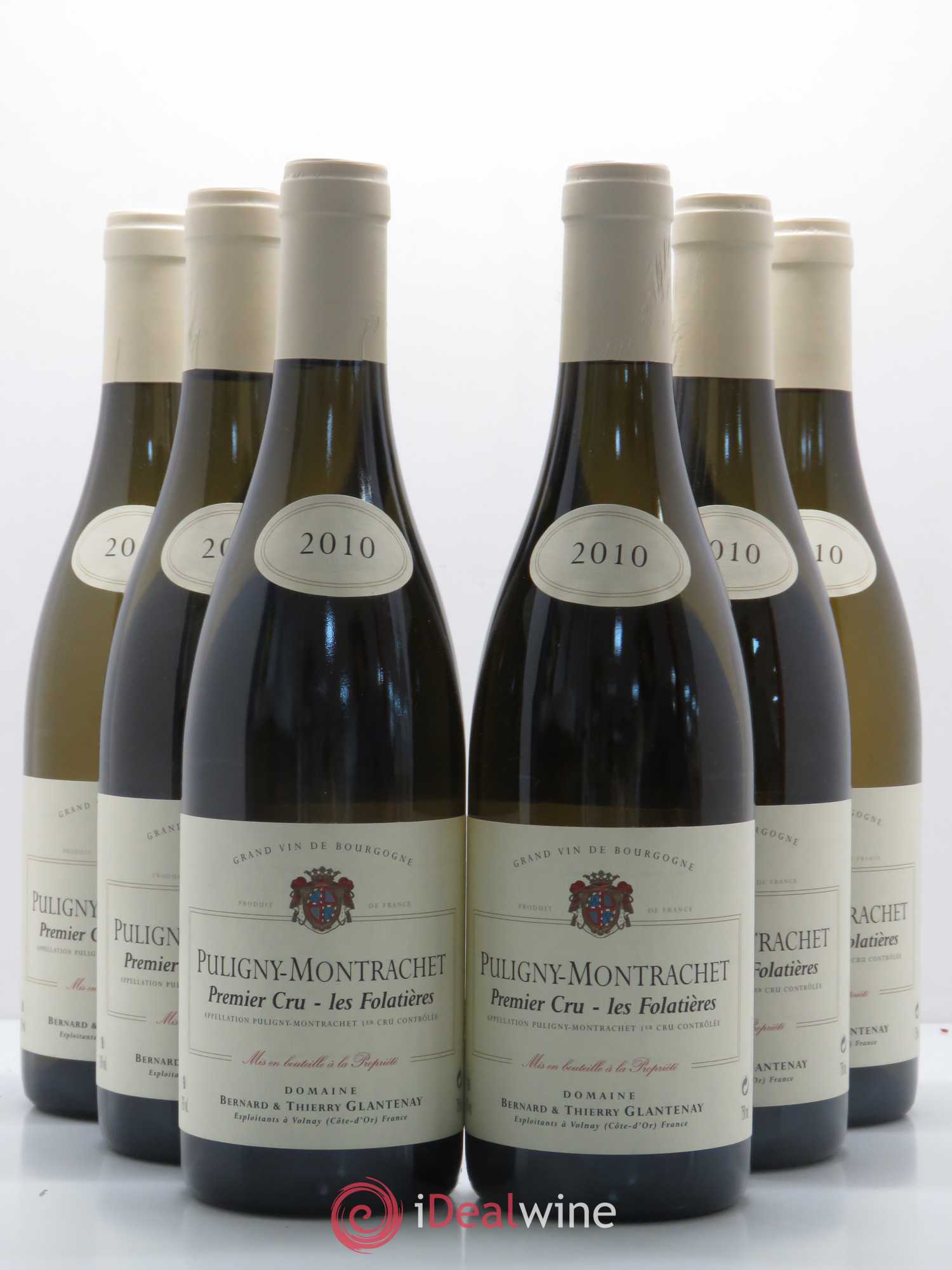 Puligny-Montrachet 1er Cru Les Folatières Bernard et Thierry Glantenay (Domaine) 2010 - Lot de 6 bouteilles - 0