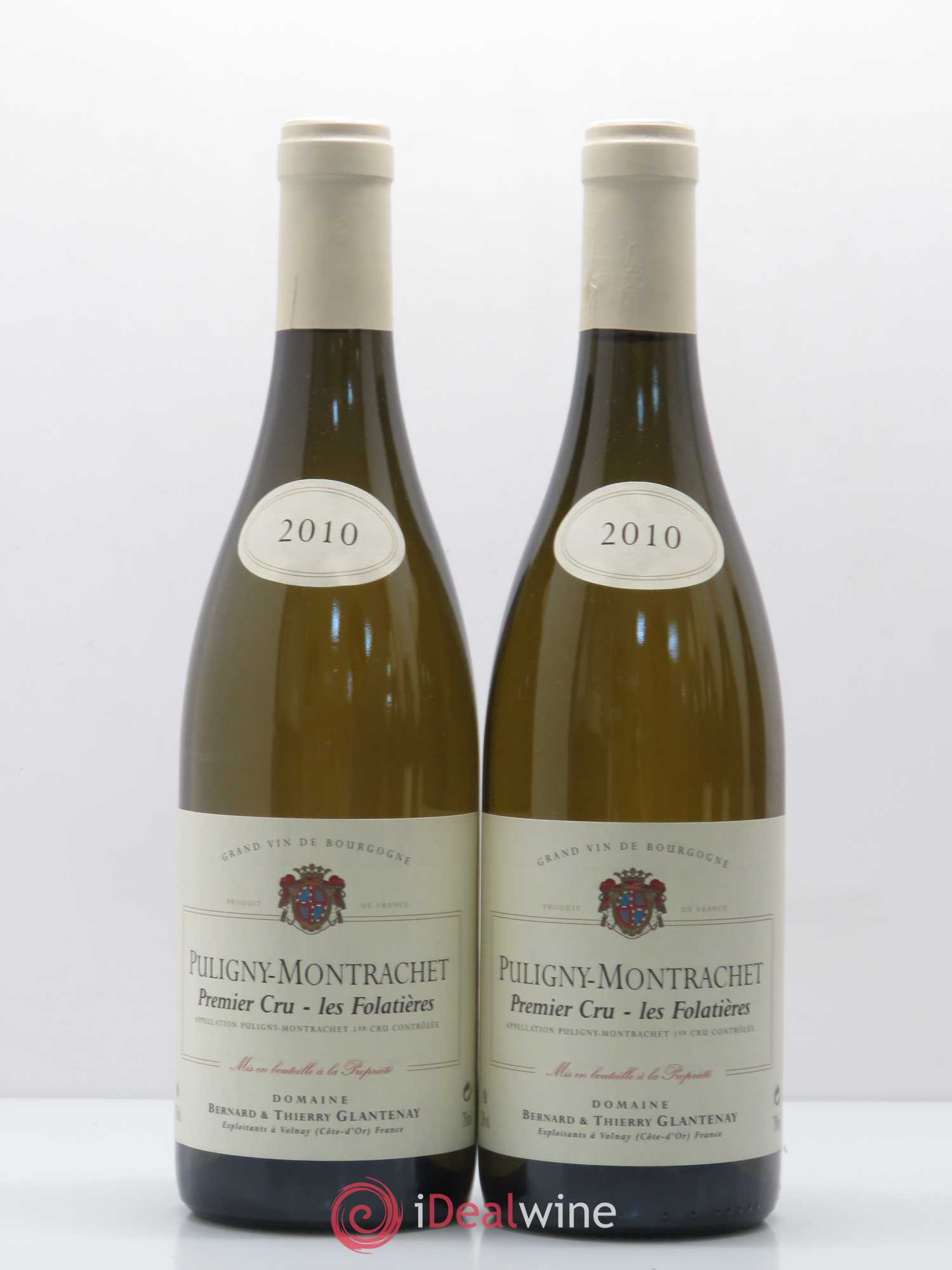 Puligny-Montrachet 1er Cru Les Folatières Bernard et Thierry Glantenay (Domaine) 2010 - Lot de 2 bouteilles - 0