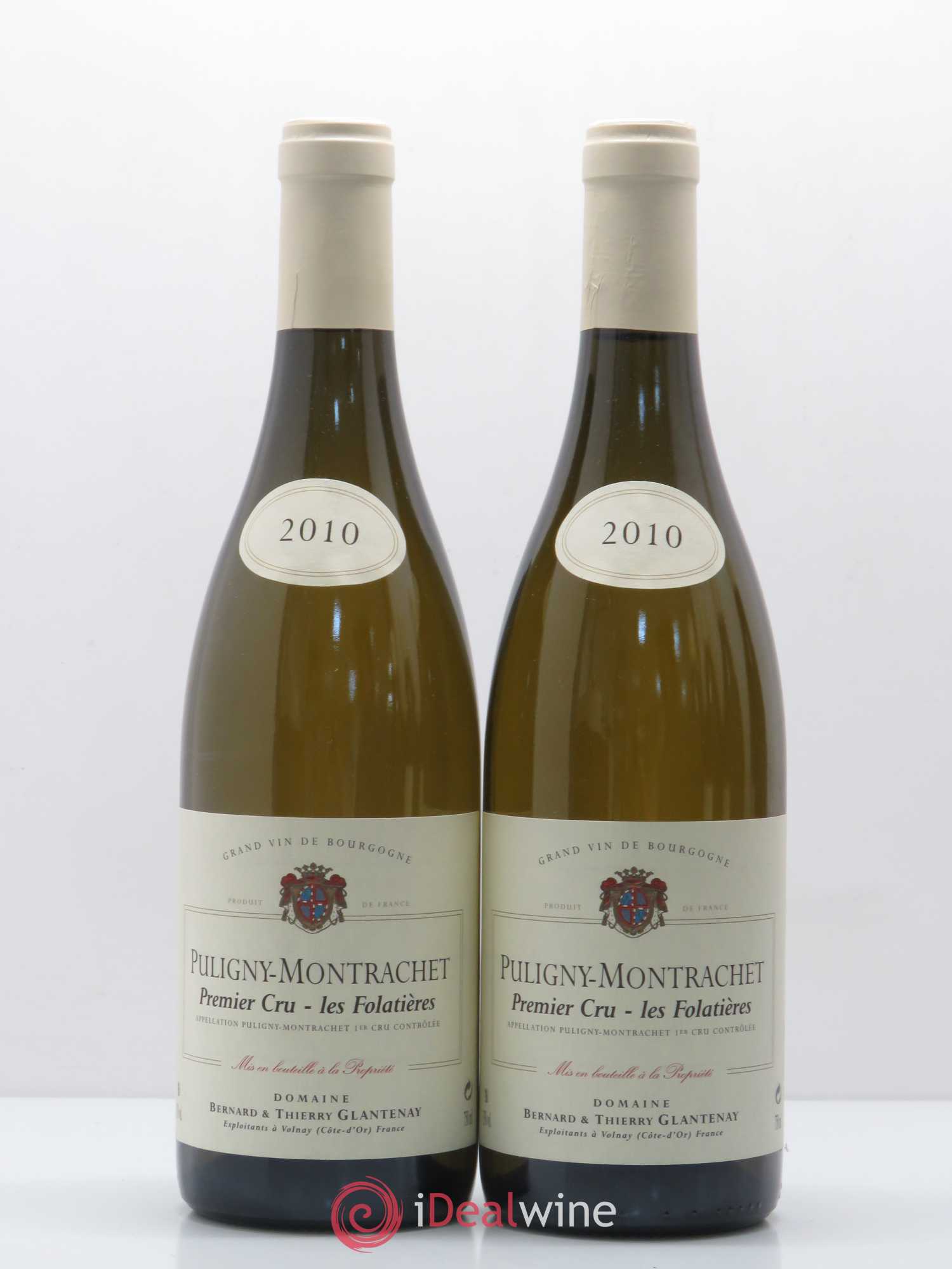 Puligny-Montrachet 1er Cru Les Folatières Bernard et Thierry Glantenay (Domaine) 2010 - Lot de 2 bouteilles - 0