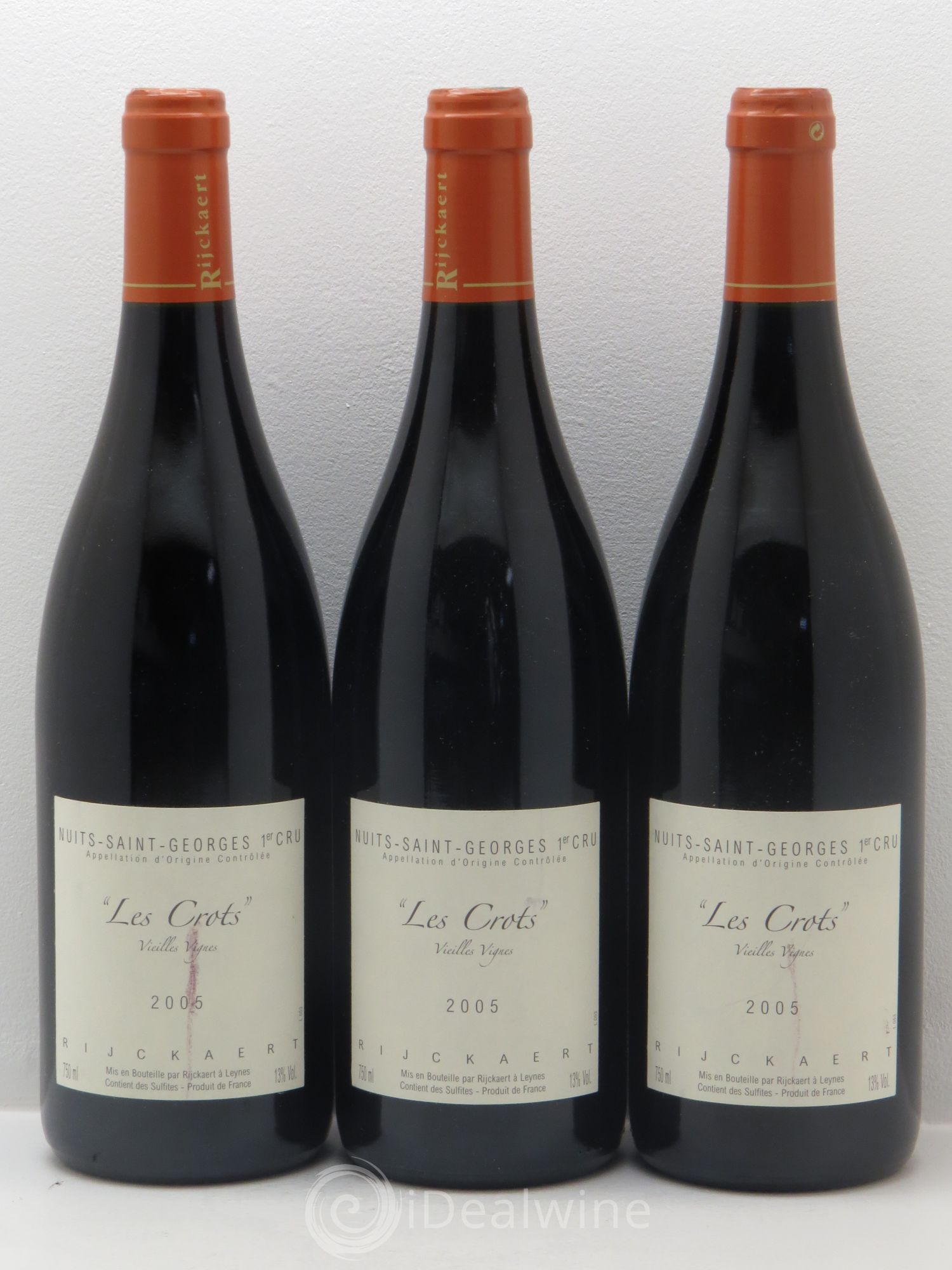 Nuits-Saint-Georges 1er Cru Vieilles Vignes - Domaine Rijckaert 2005 - Lot de 3 bouteilles - 0