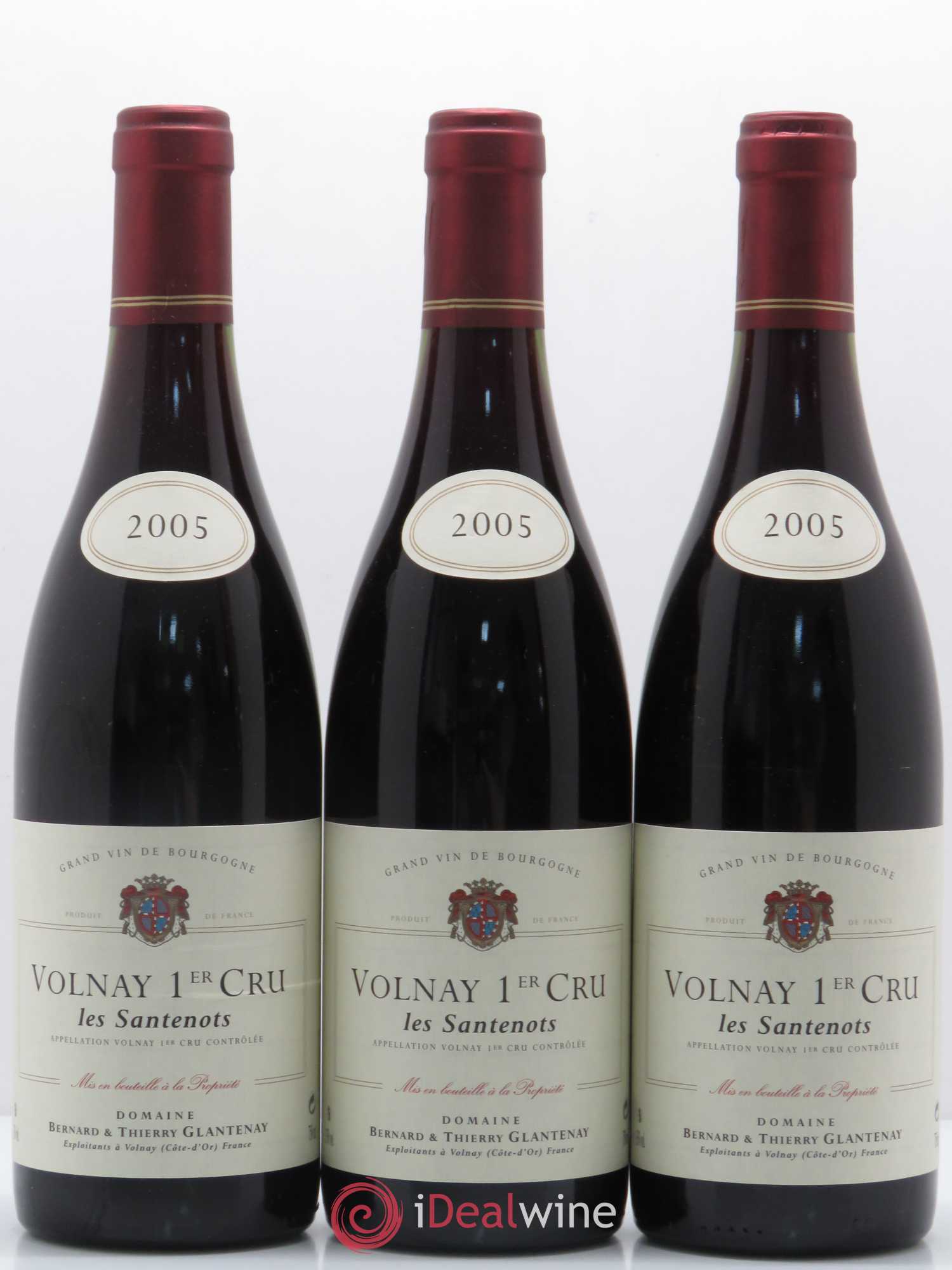 Volnay 1er Cru Les Santenots Bernard et Thierry Glantenay (Domaine) 2005 - Lot de 3 bouteilles - 0