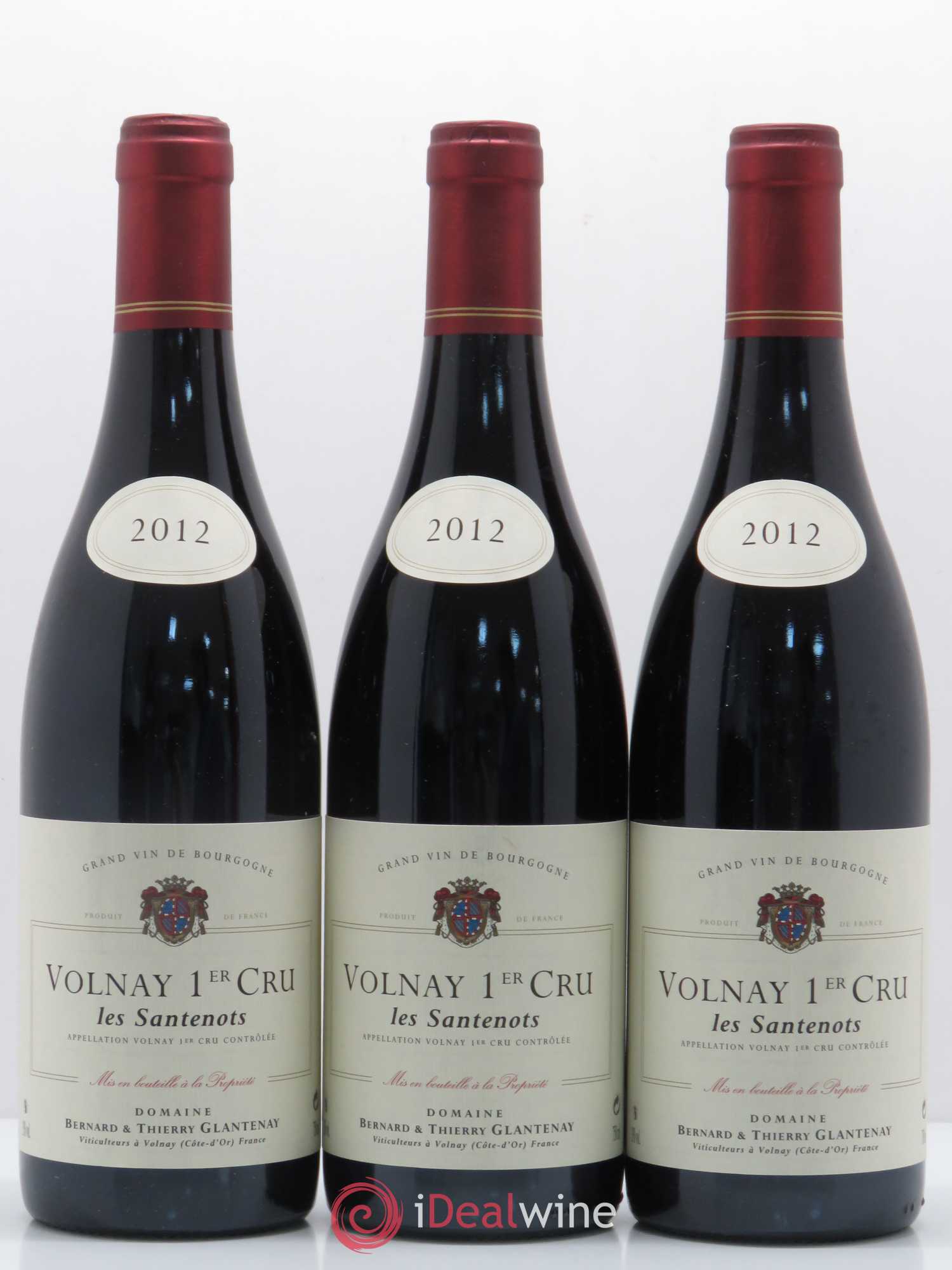 Volnay 1er Cru Les Santenots Bernard et Thierry Glantenay (Domaine) 2012 - Lot de 6 bouteilles - 2