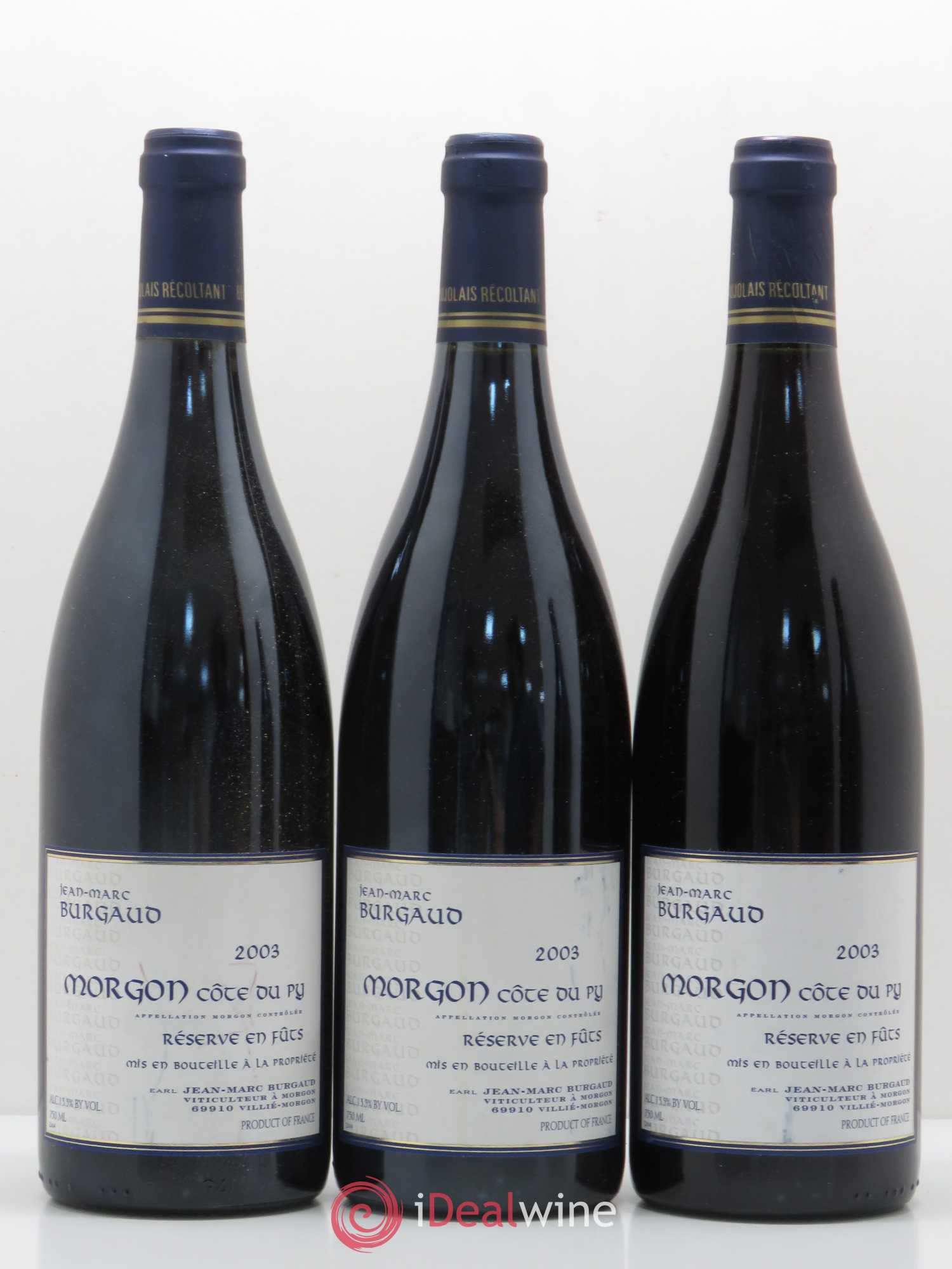 Morgon Côte du Py Réserve Jean-Marc Burgaud (Domaine) 2003 - Lot de 6 bouteilles - 1