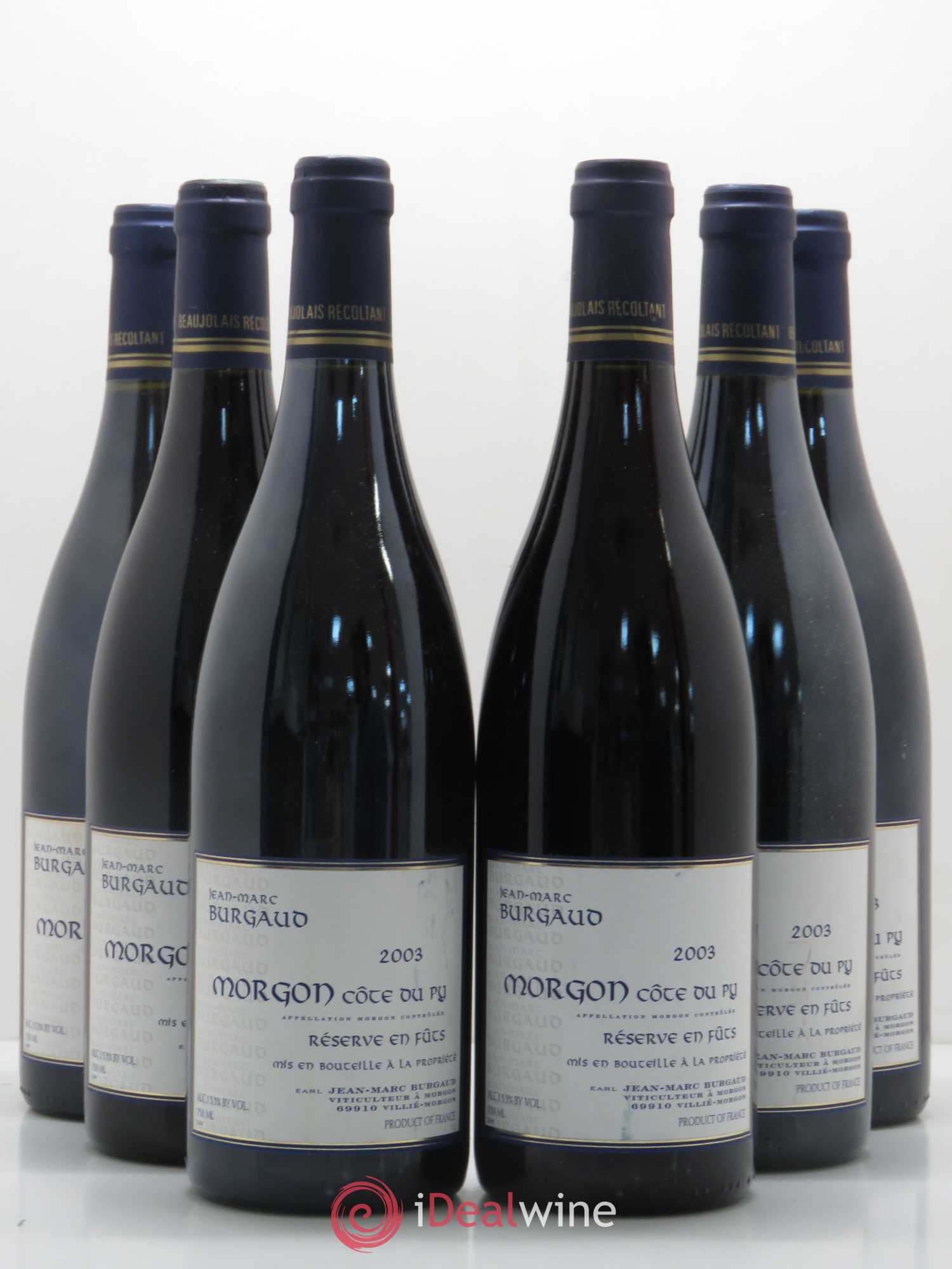Morgon Côte du Py Réserve Jean-Marc Burgaud (Domaine) 2003 - Lot de 6 bouteilles - 0
