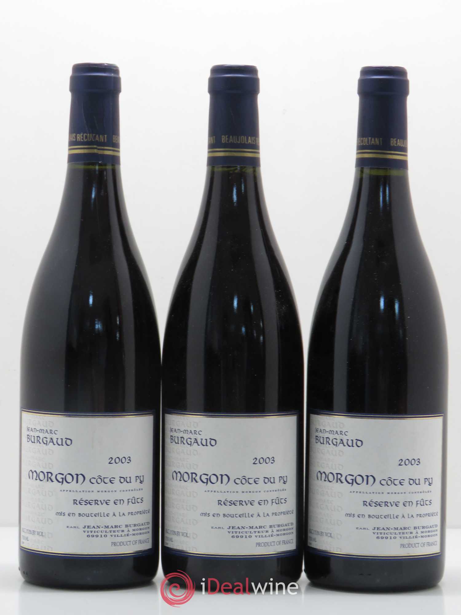 Morgon Côte du Py Réserve Jean-Marc Burgaud (Domaine) 2003 - Lot de 3 bouteilles - 0