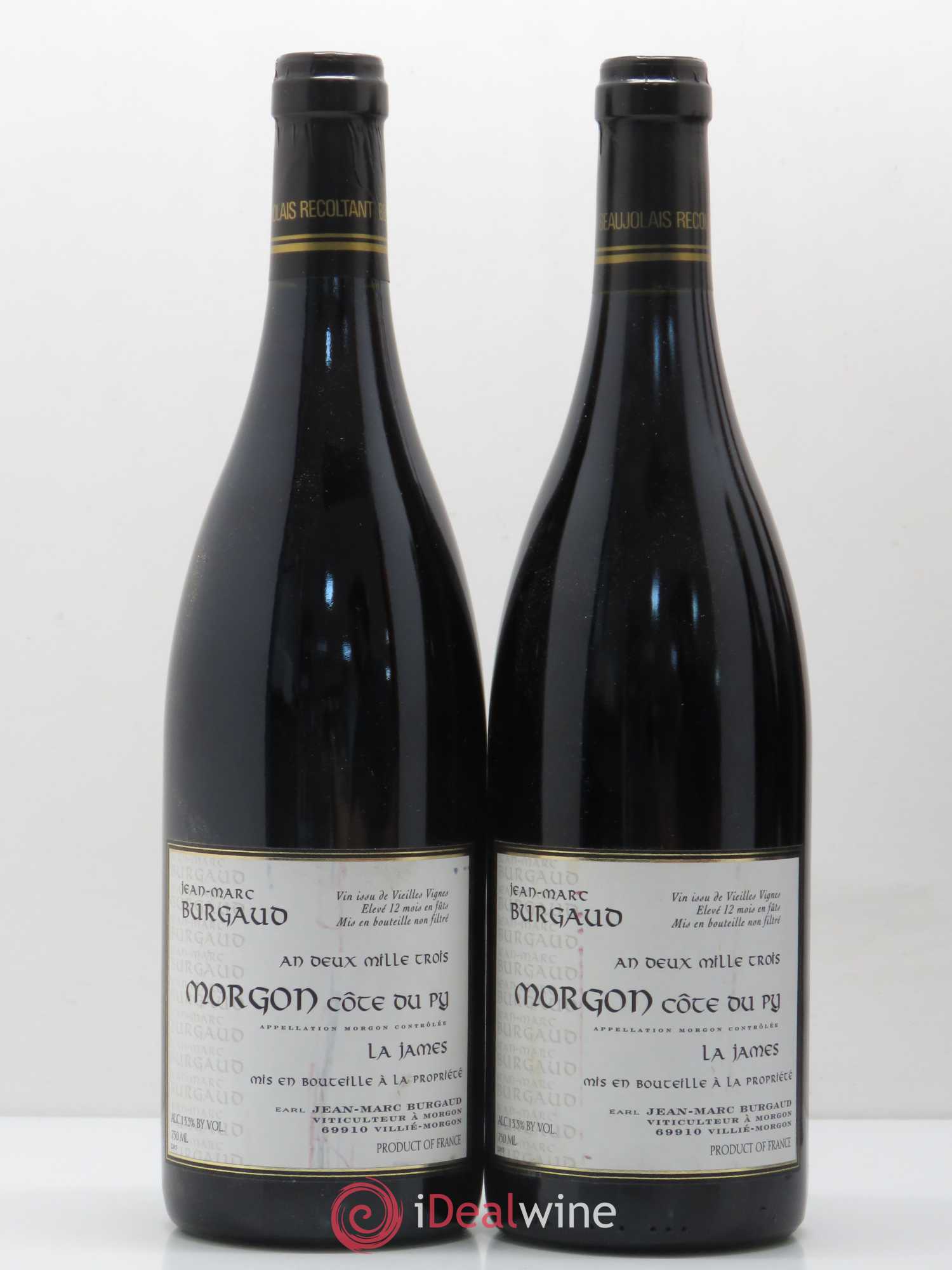 Morgon Côte du Py James Jean-Marc Burgaud (Domaine) 2003 - Lot de 5 bouteilles - 2