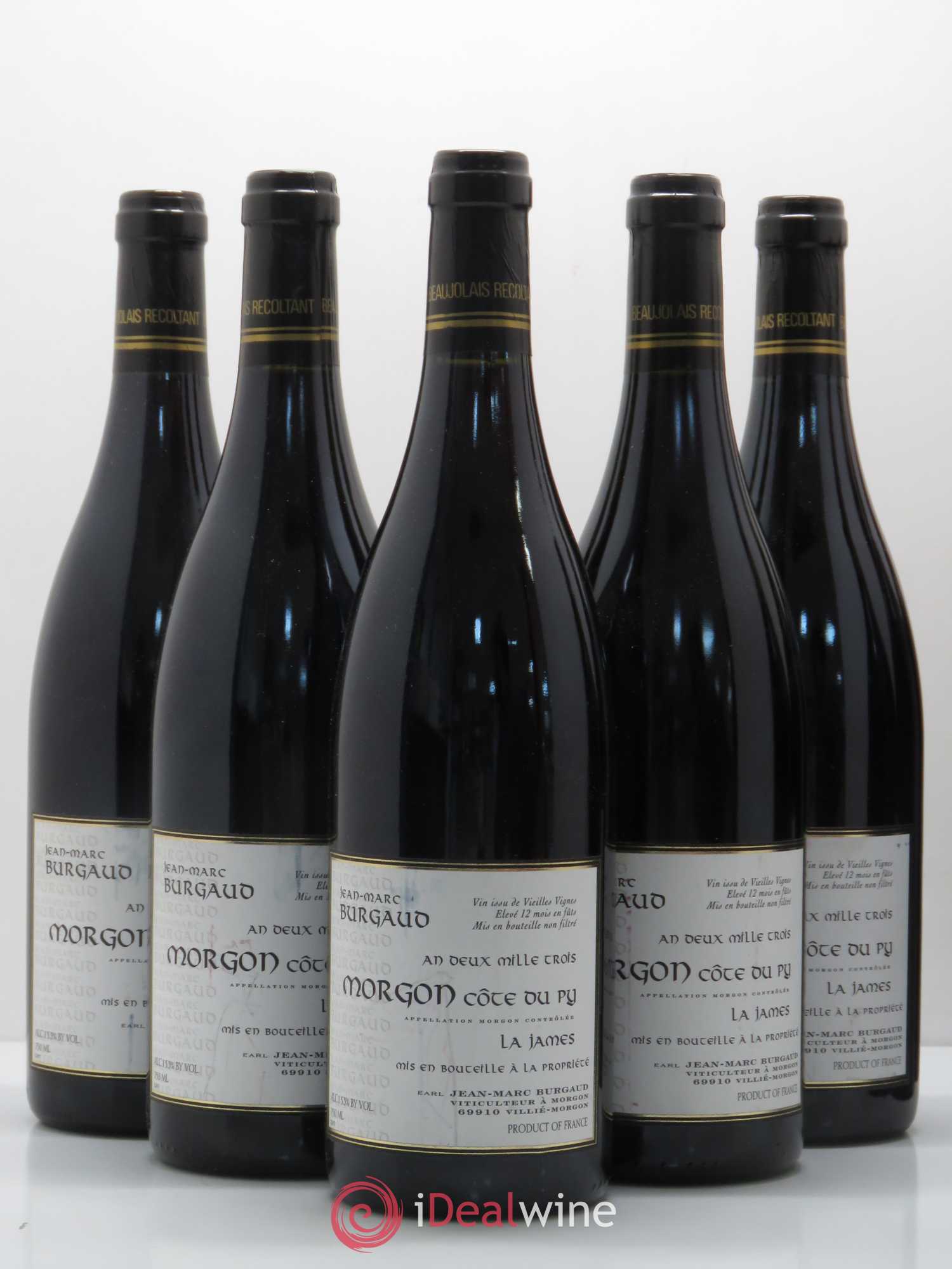 Morgon Côte du Py James Jean-Marc Burgaud (Domaine) 2003 - Lot de 5 bouteilles - 0