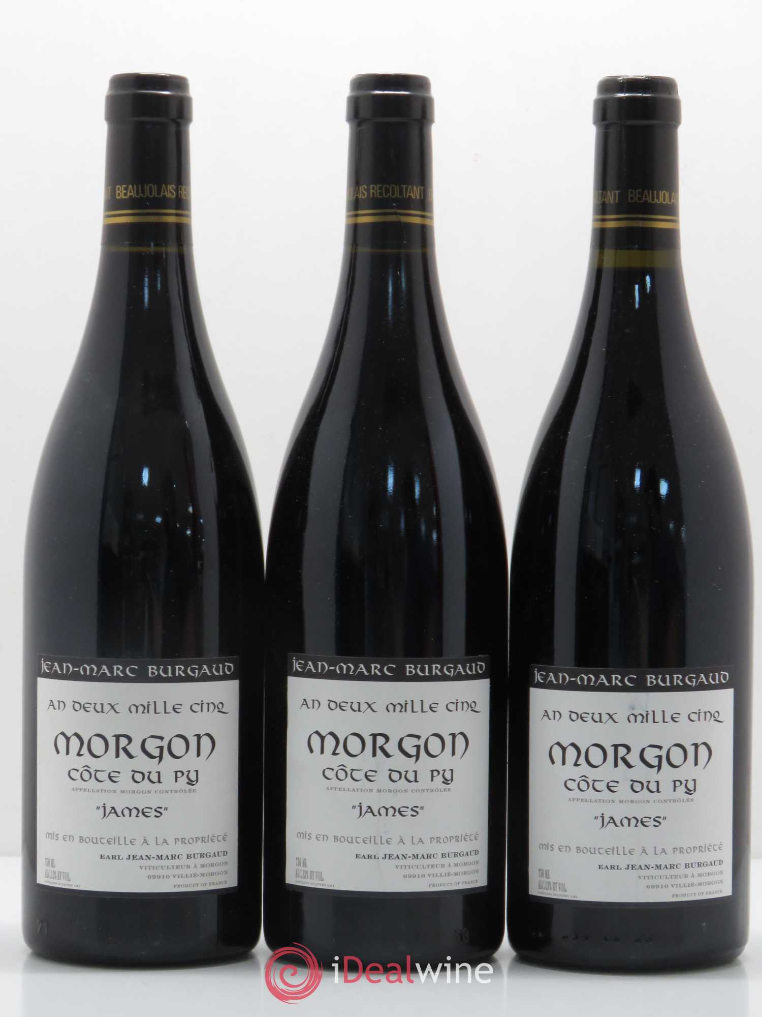 Morgon Côte du Py James Jean-Marc Burgaud (Domaine) 2005 - Lot de 3 bouteilles - 0