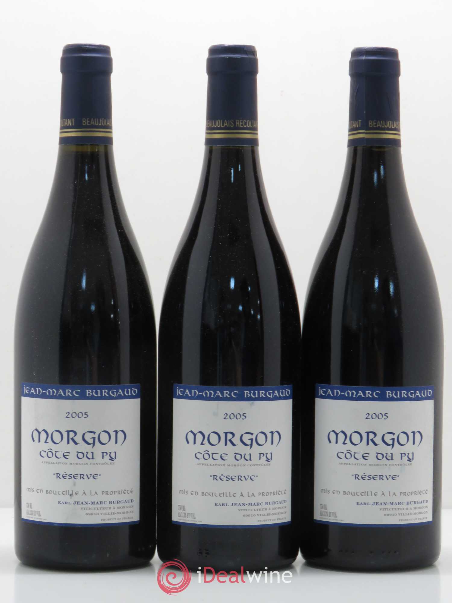 Morgon Côte du Py Réserve Jean-Marc Burgaud (Domaine) 2005 - Lot de 3 bouteilles - 0