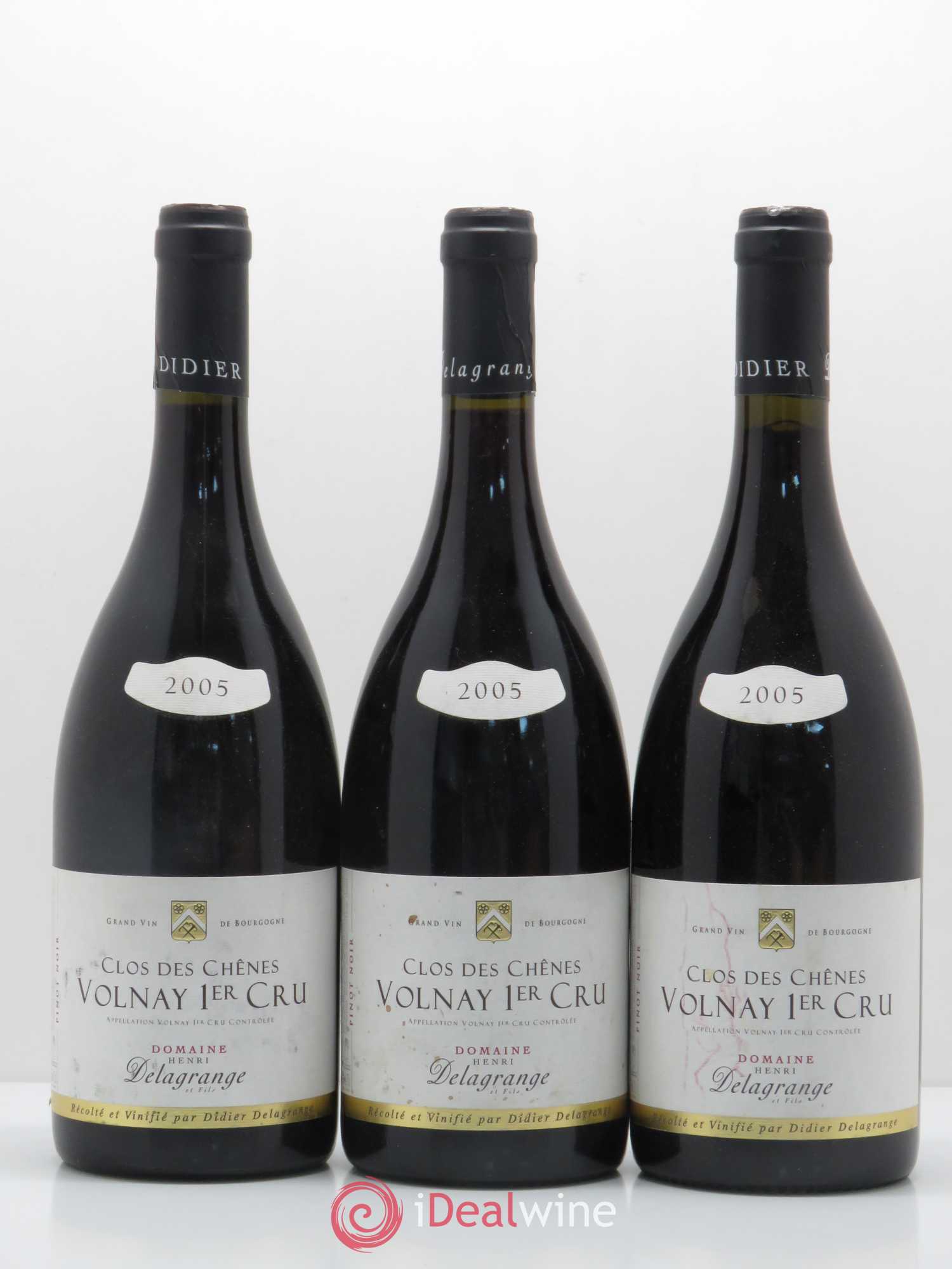 Volnay 1er Cru Clos Des Chênes Domaine Henri Delagrange & Fils 2005 - Posten von 3 Flaschen - 0