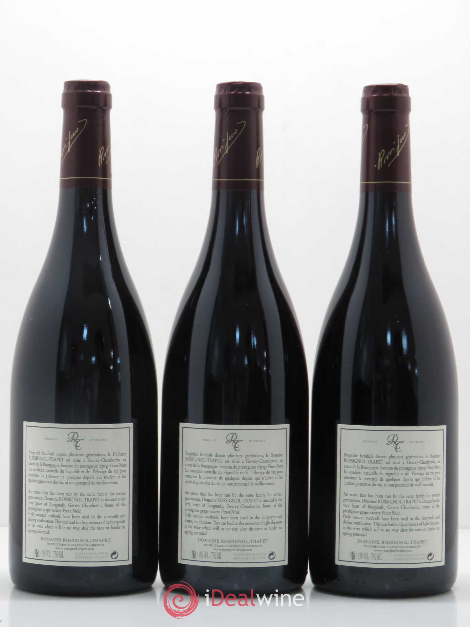 Chambertin Grand Cru Rossignol-Trapet (Domaine) 2006 - Lot de 3 bouteilles - 1