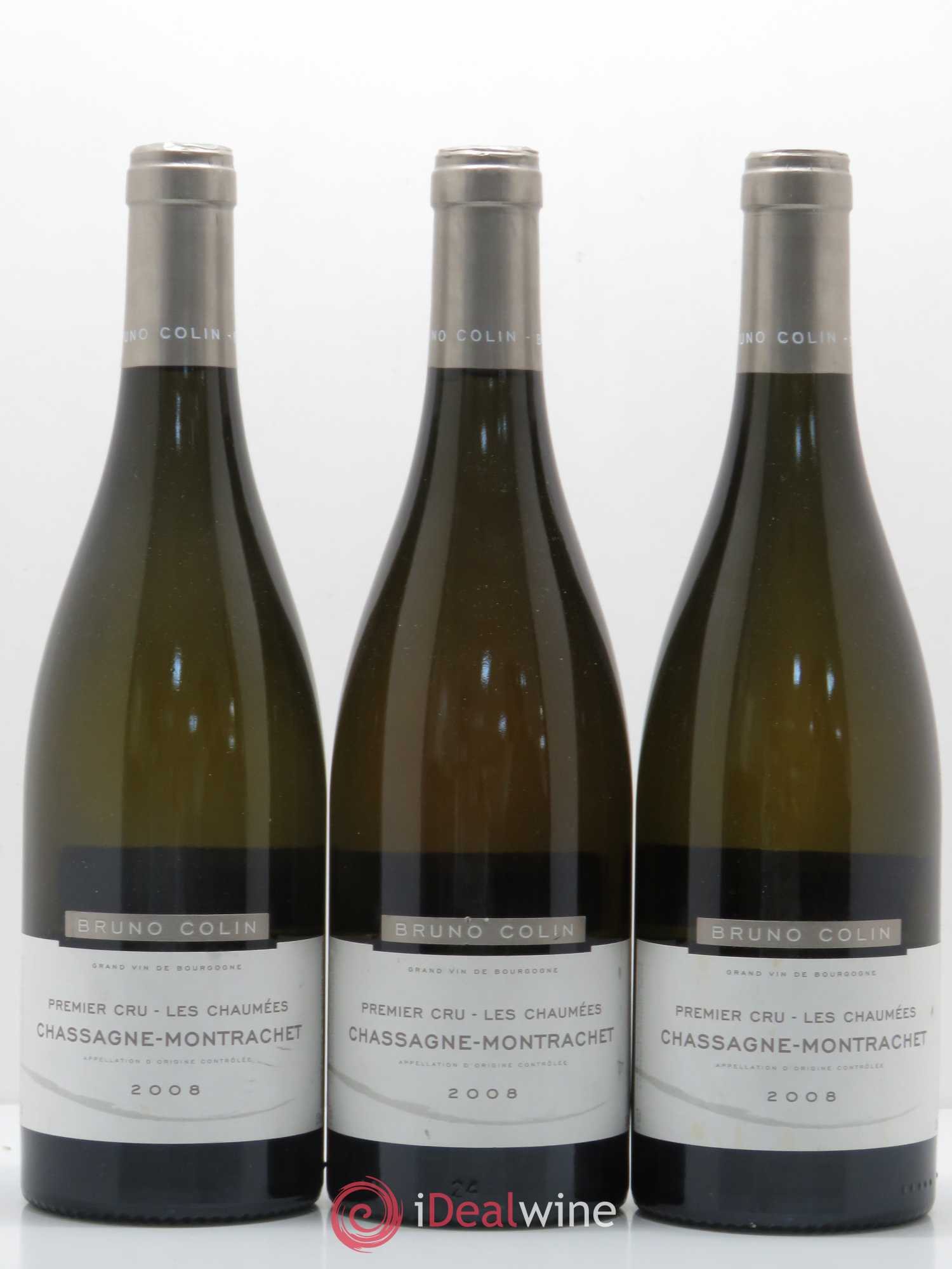 Chassagne-Montrachet 1er Cru Les Chaumées Bruno Colin 2008 - Posten von 3 Flaschen - 0