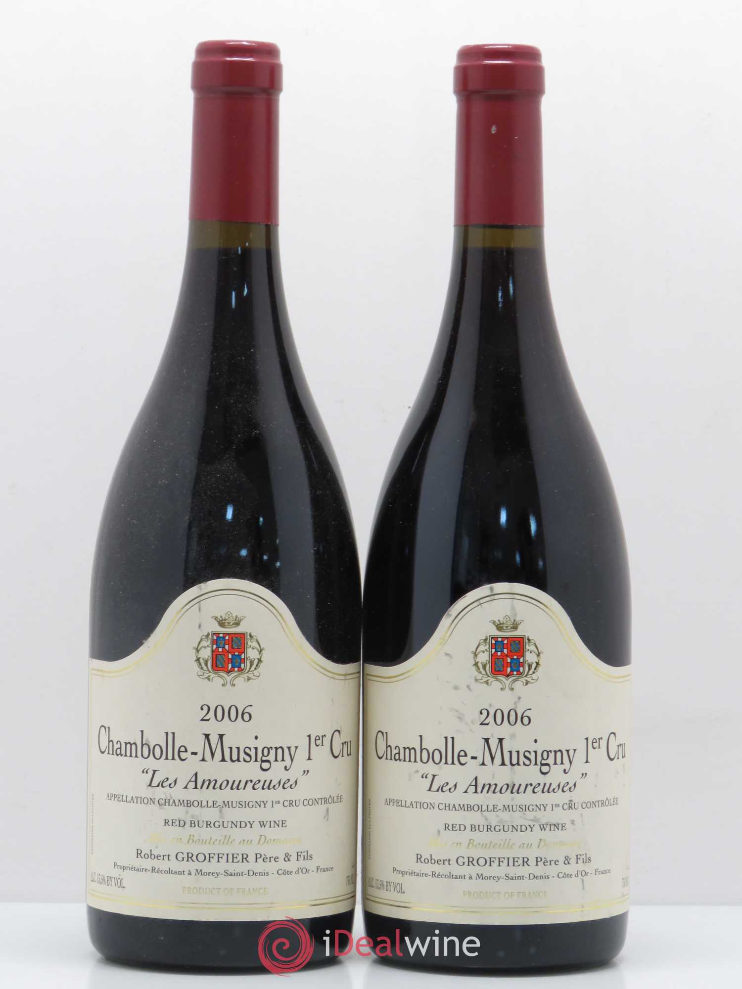 Chambolle-Musigny 1er Cru Les Amoureuses Robert Groffier Père & Fils (Domaine) 2006 - Lot de 2 bouteilles - 0