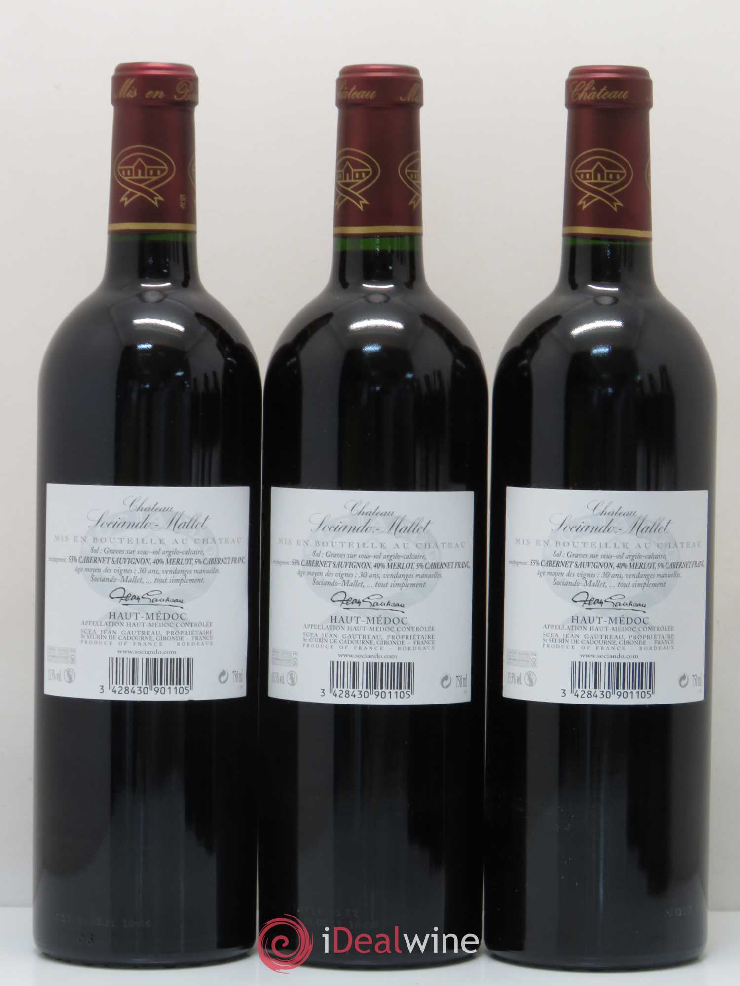 Château Sociando Mallet 2009 - Lot de 6 bouteilles - 2