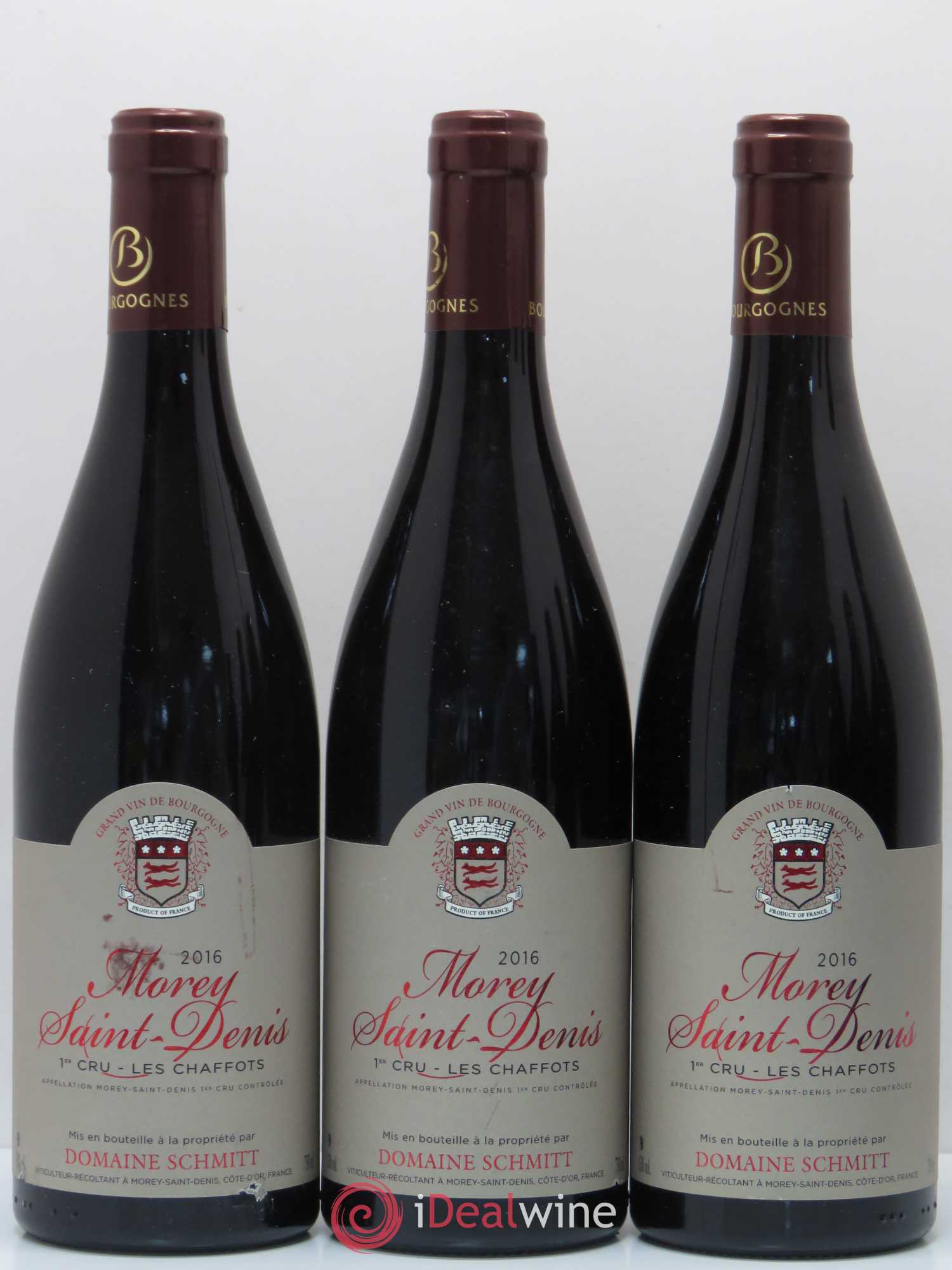 Morey Saint-Denis 1er Cru Les Chaffots Domaine Schmitt 2016 - Lot de 6 bouteilles - 1