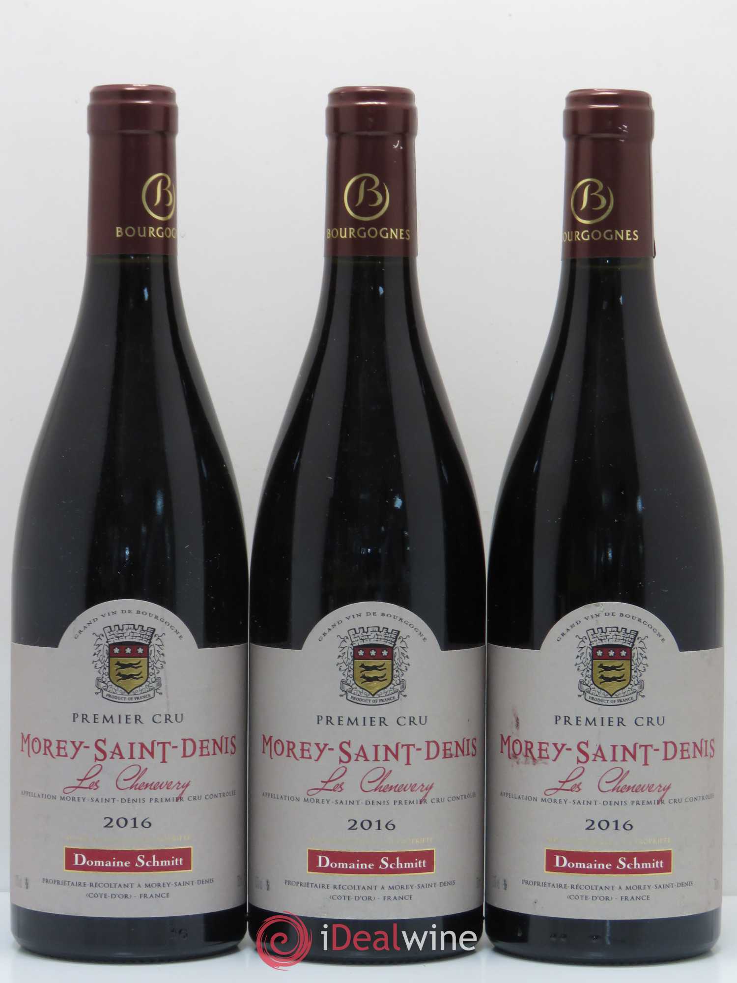 Morey-Saint-Denis 1er Cru Les Chenevery Domaine Schmitt 2016 - Posten von 6 Flaschen - 2