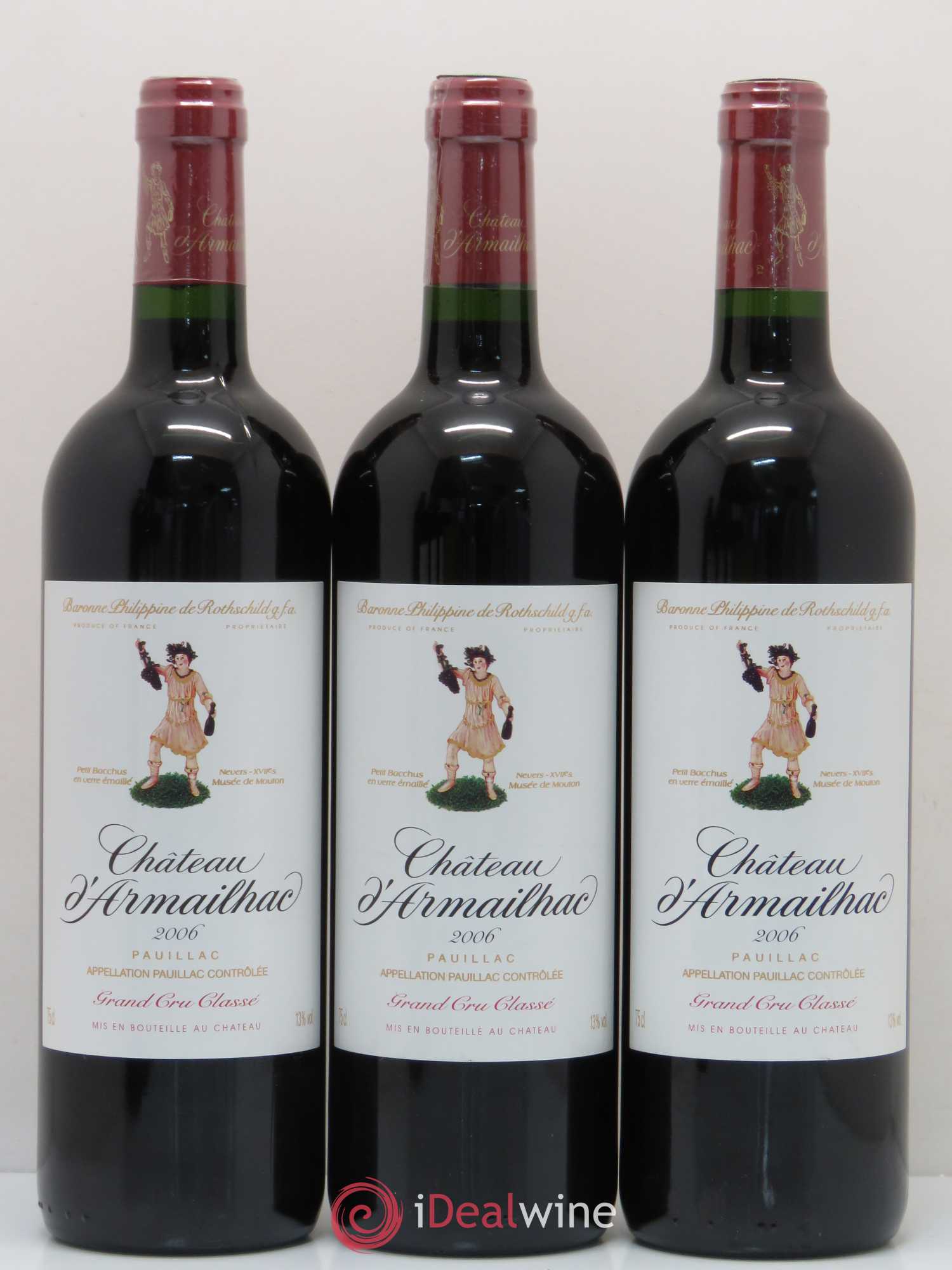 Château d' Armailhac - Mouton Baron(ne) Philippe 5ème Grand Cru Classé 2006 - Lot de 12 bouteilles - 1