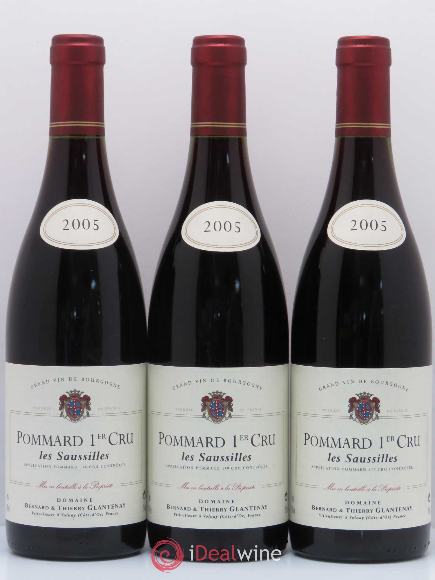 Pommard 1er Cru Les Saussilles Bernard et Thierry Glantenay (Domaine) 2005 - Lot de 3 bouteilles - 0