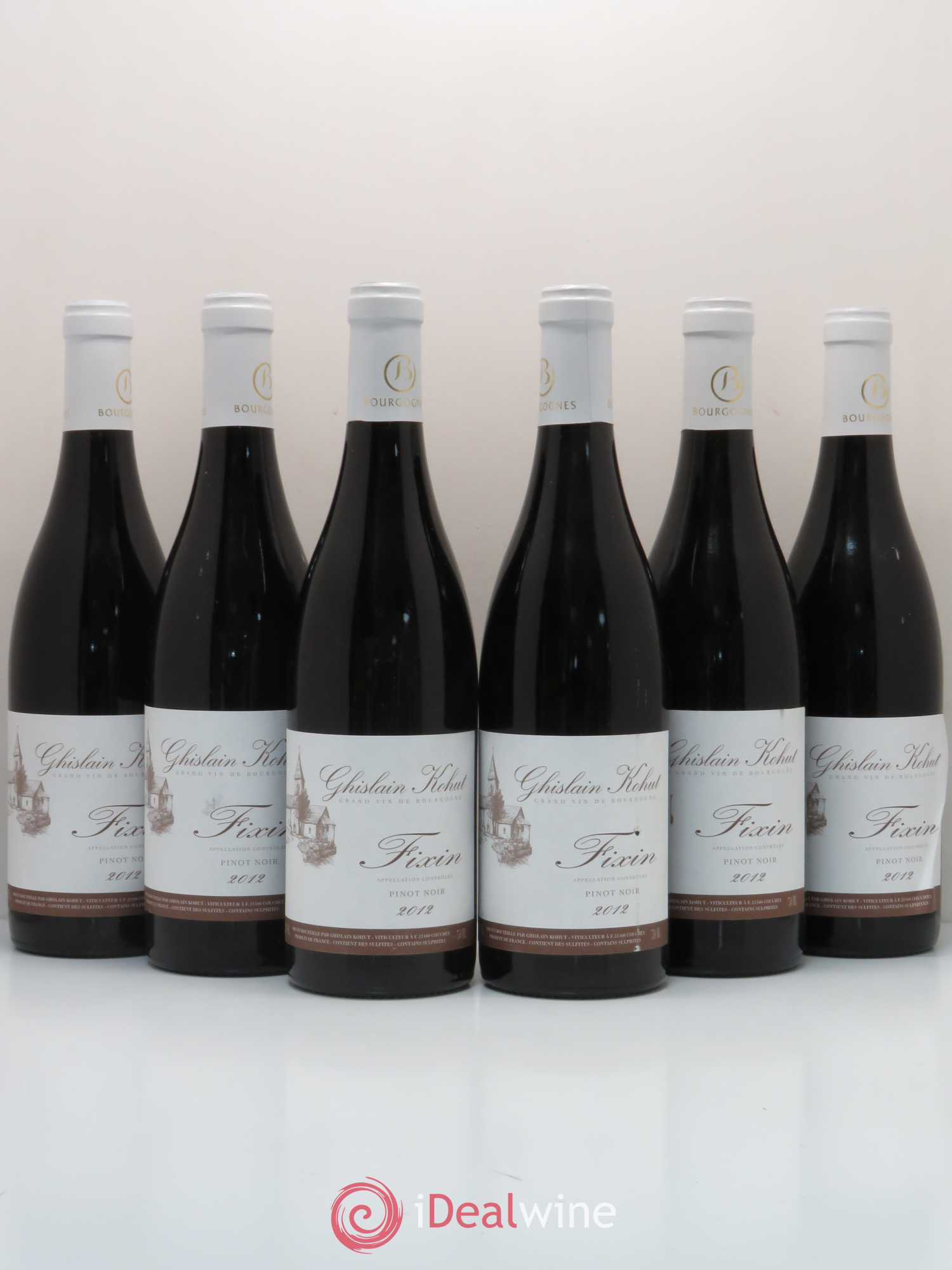 Fixin Ghislain Kohut 2012 - Lot de 6 bouteilles - 0