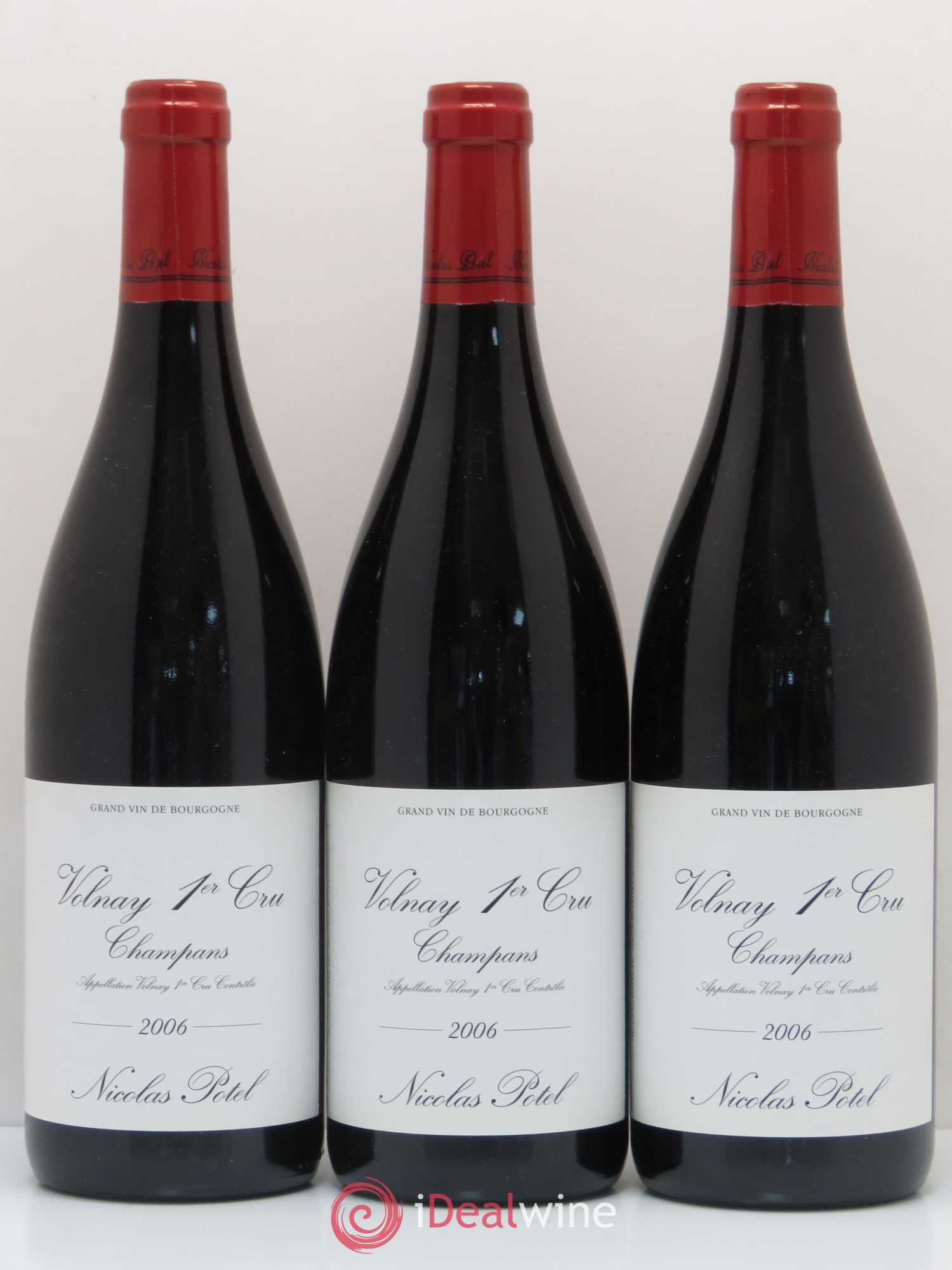 Volnay 1er Cru Champans Nicolas Potel 2006 - Lot de 3 bouteilles - 0
