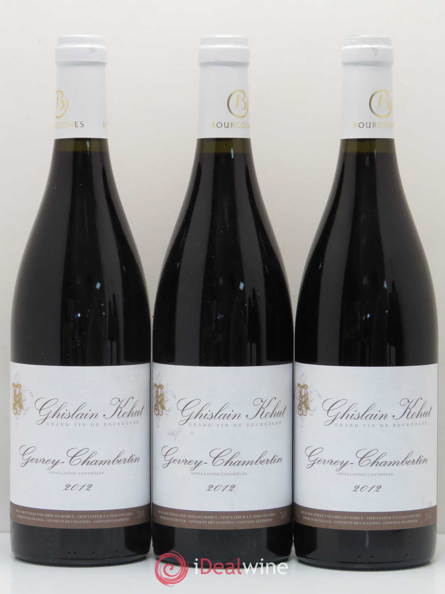 Gevrey-Chambertin Ghislain Kohut 2012 - Lot de 5 bouteilles - 1