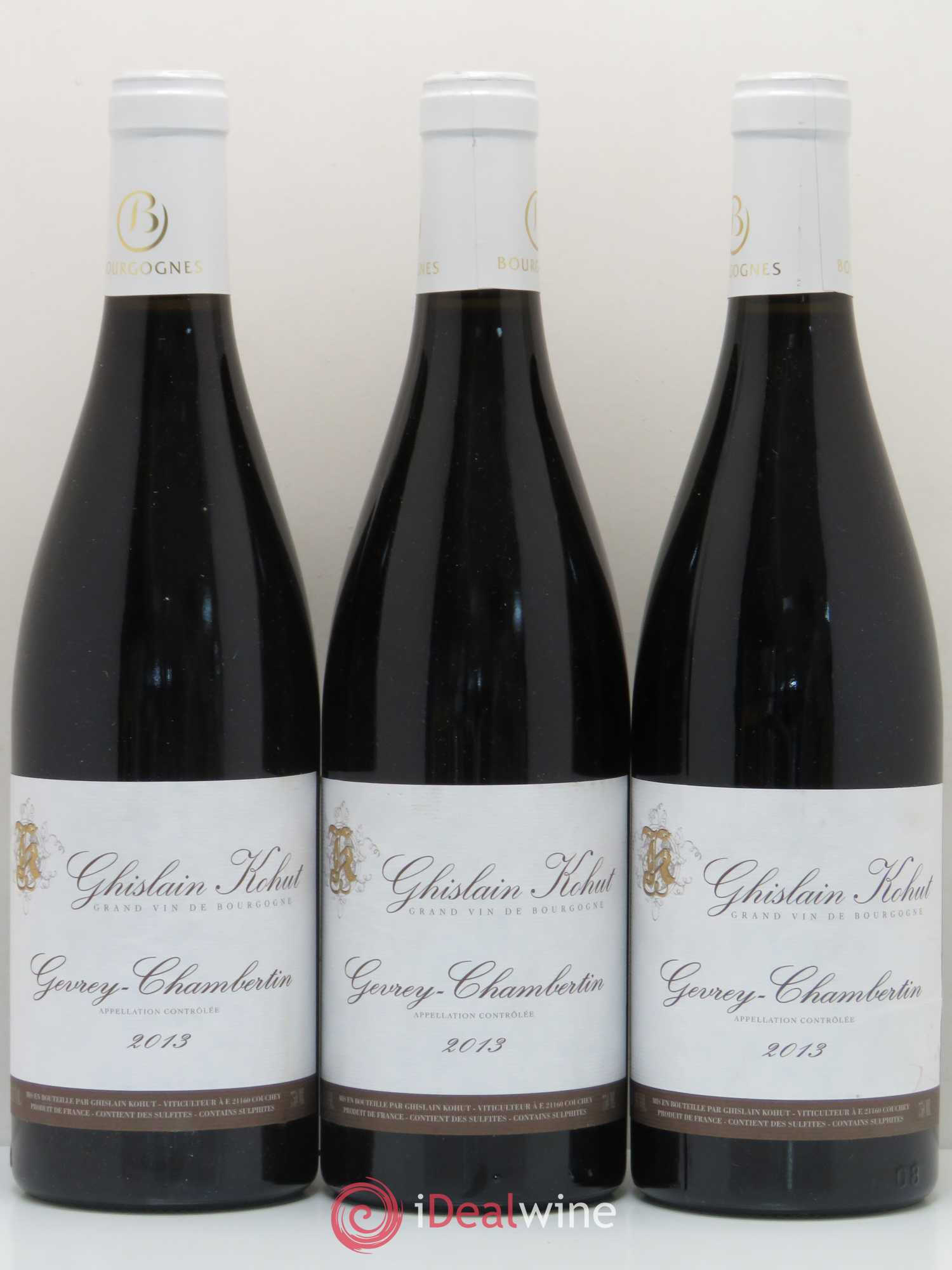 Gevrey-Chambertin Ghislain Kohut 2013 - Lot de 3 bouteilles - 0