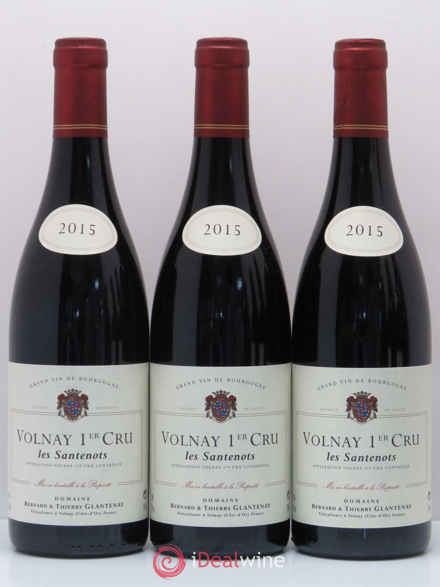 Volnay 1er Cru Les Santenots Bernard et Thierry Glantenay (Domaine) 2015 - Lot de 6 bouteilles - 1