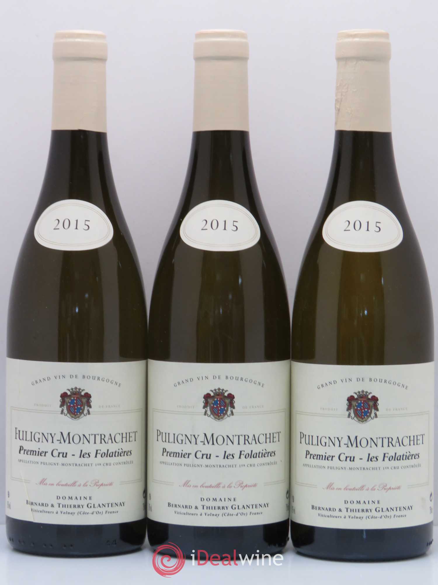 Puligny-Montrachet 1er Cru Les Folatières Bernard et Thierry Glantenay (Domaine) 2015 - Lot de 3 bouteilles - 0
